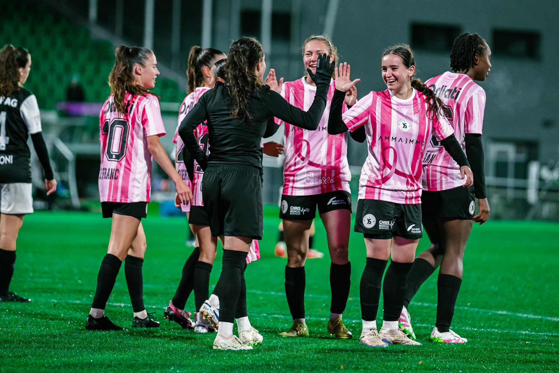 Match de championnat LNB féminine opposant Yverdon Sport FC et le FC Lugano au Stade Municipal, Yverdon-les-Bains. (Christian António / LibsVisuals.com)