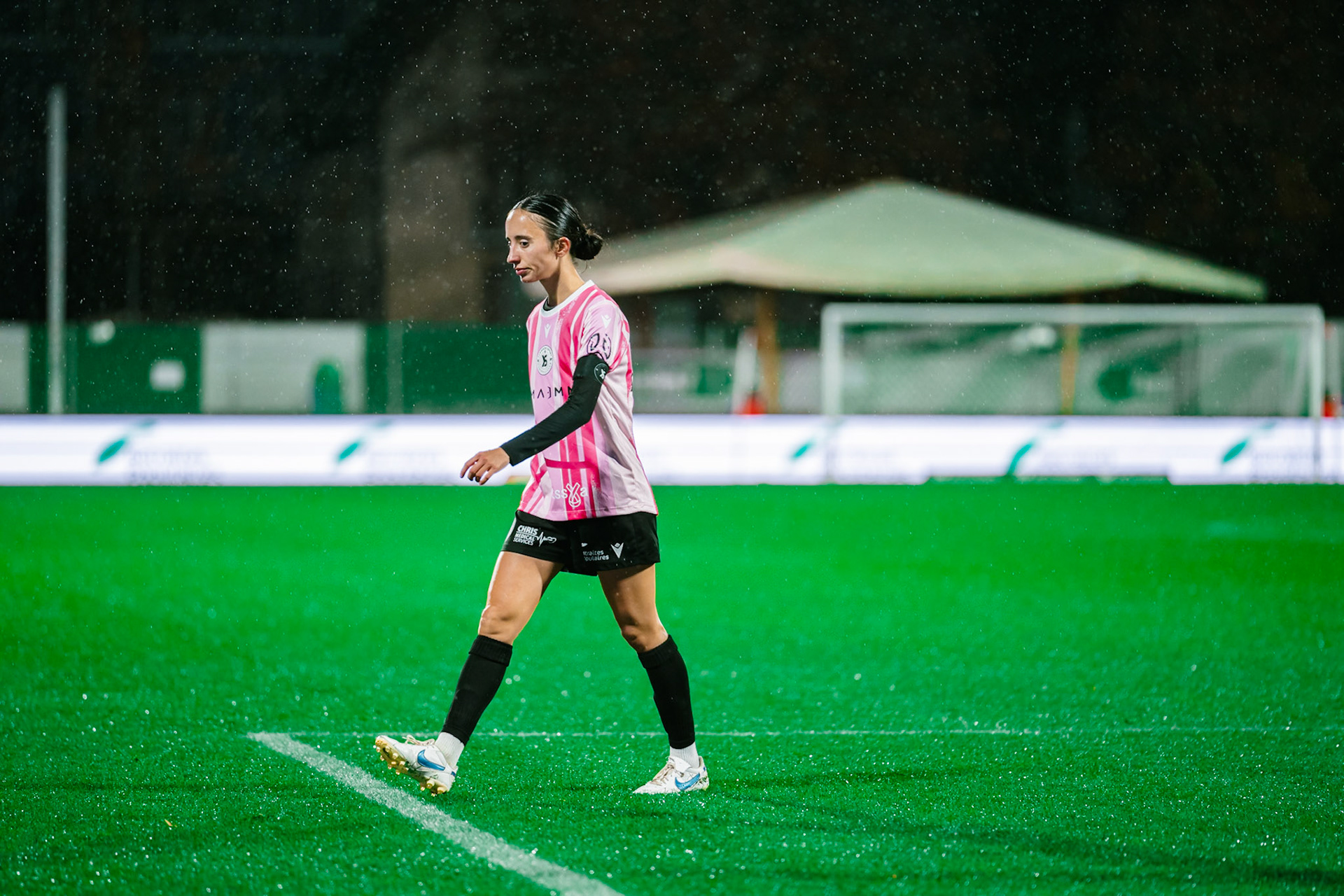 Match de championnat LNB féminine opposant Yverdon Sport FC et le FC Lugano au Stade Municipal, Yverdon-les-Bains. (Christian António / LibsVisuals.com)