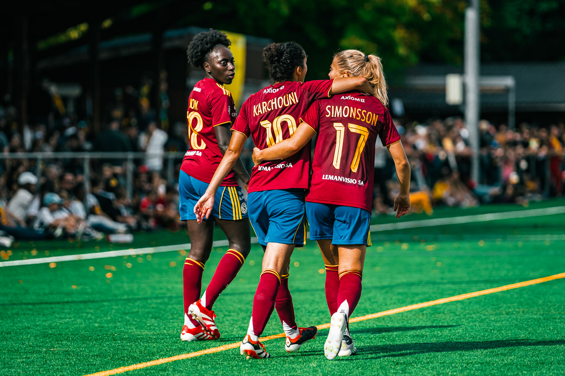Match de l’AXA Women’s Super League opposant BSC YB Frauen et Servette FC Chênois Féminin au Spitalacker (Kunstrasenfeld), Bern. (Christian António/LibsVisuals.com)