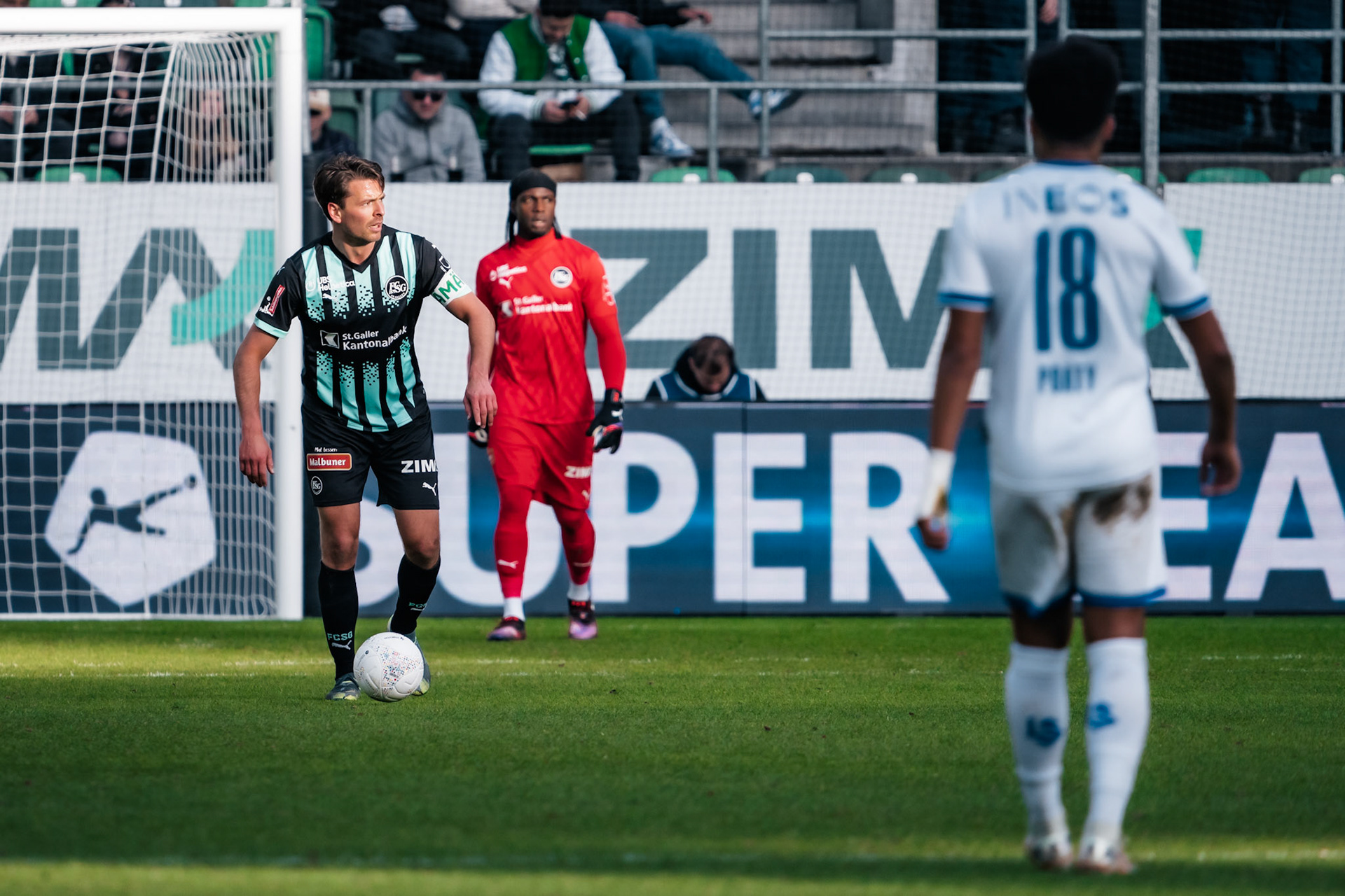 FC Saint-Gall 1879 et Lausanne-Sport FC au Kybunpark. (Christian António/LibsVisuals.com)