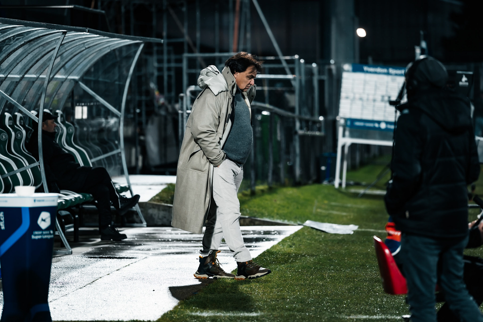 Christian Constantin lors du match entre Yverdon Sport FC et FC Sion au Stade Municipal (Yverdon-Sport FC). (Christian António/LibsVisuals.com)