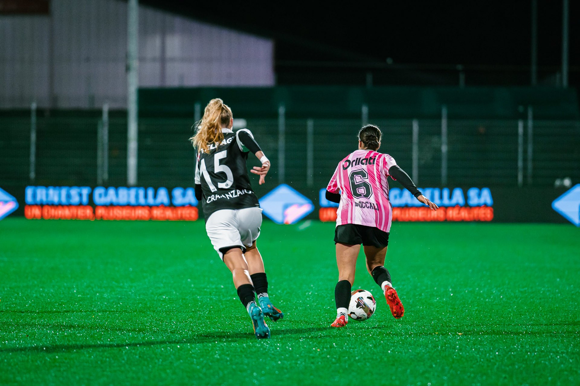 Match de championnat LNB féminine opposant Yverdon Sport FC et le FC Lugano au Stade Municipal, Yverdon-les-Bains. (Christian António / LibsVisuals.com)