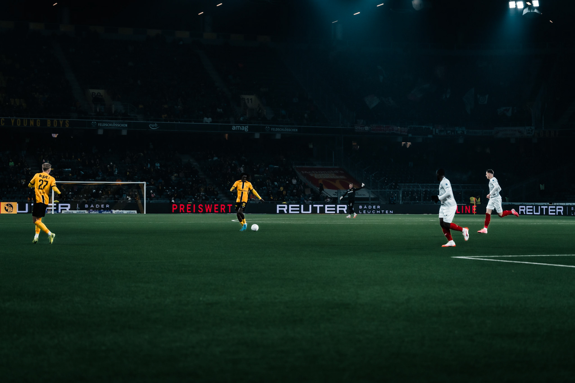 Tanguy Zoukrou, Défenseur du BSC Young Boys lors du match entre BSC Young Boys et FC Winterthur au Stadion Wankdorf. (Christian António/LibsVisuals.com)