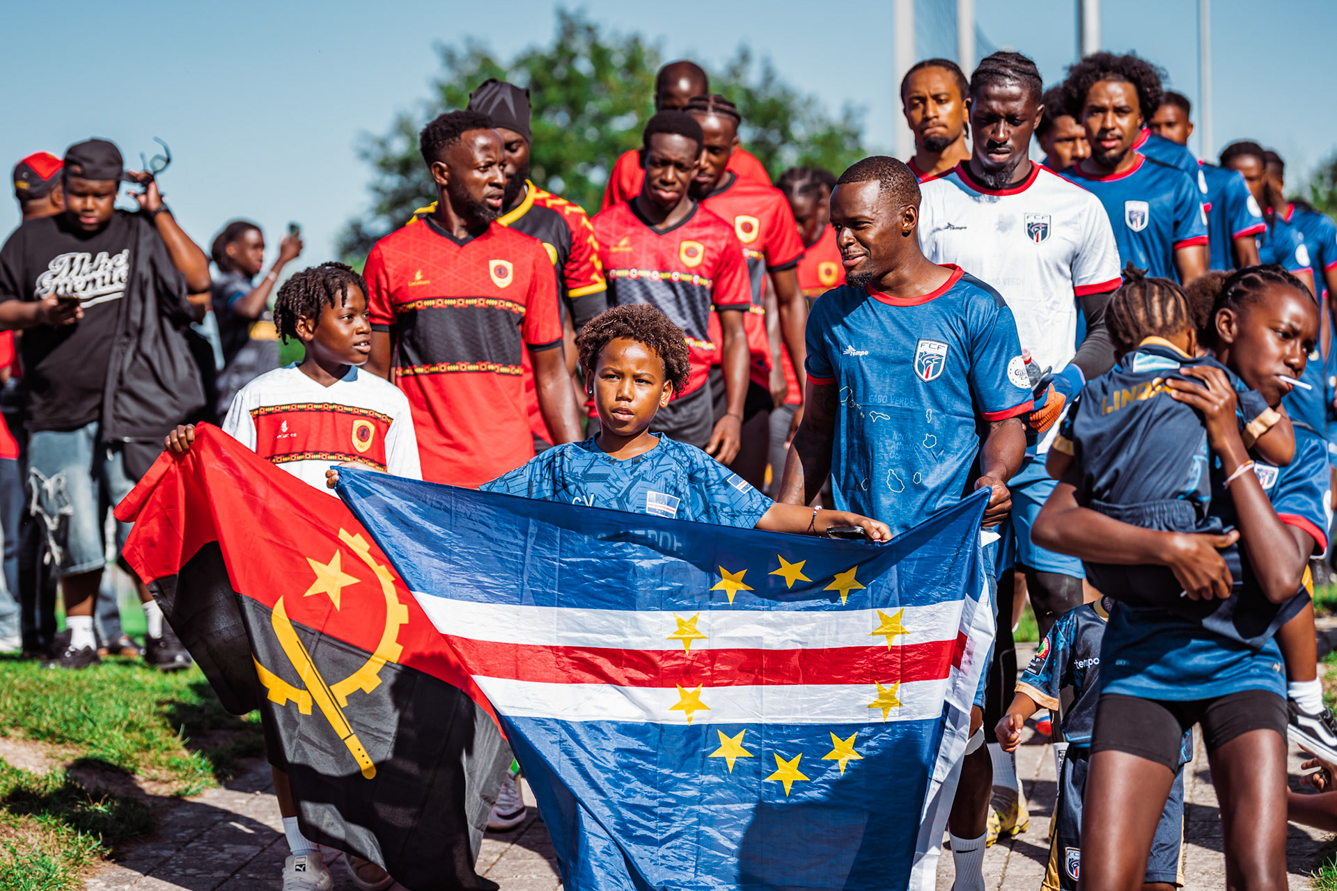 Match amical opposant l’Angola et le Cap-Vert (CanFribourg) au Terrain Communal de Corminboeuf. (Christian António/LibsVisuals.com)