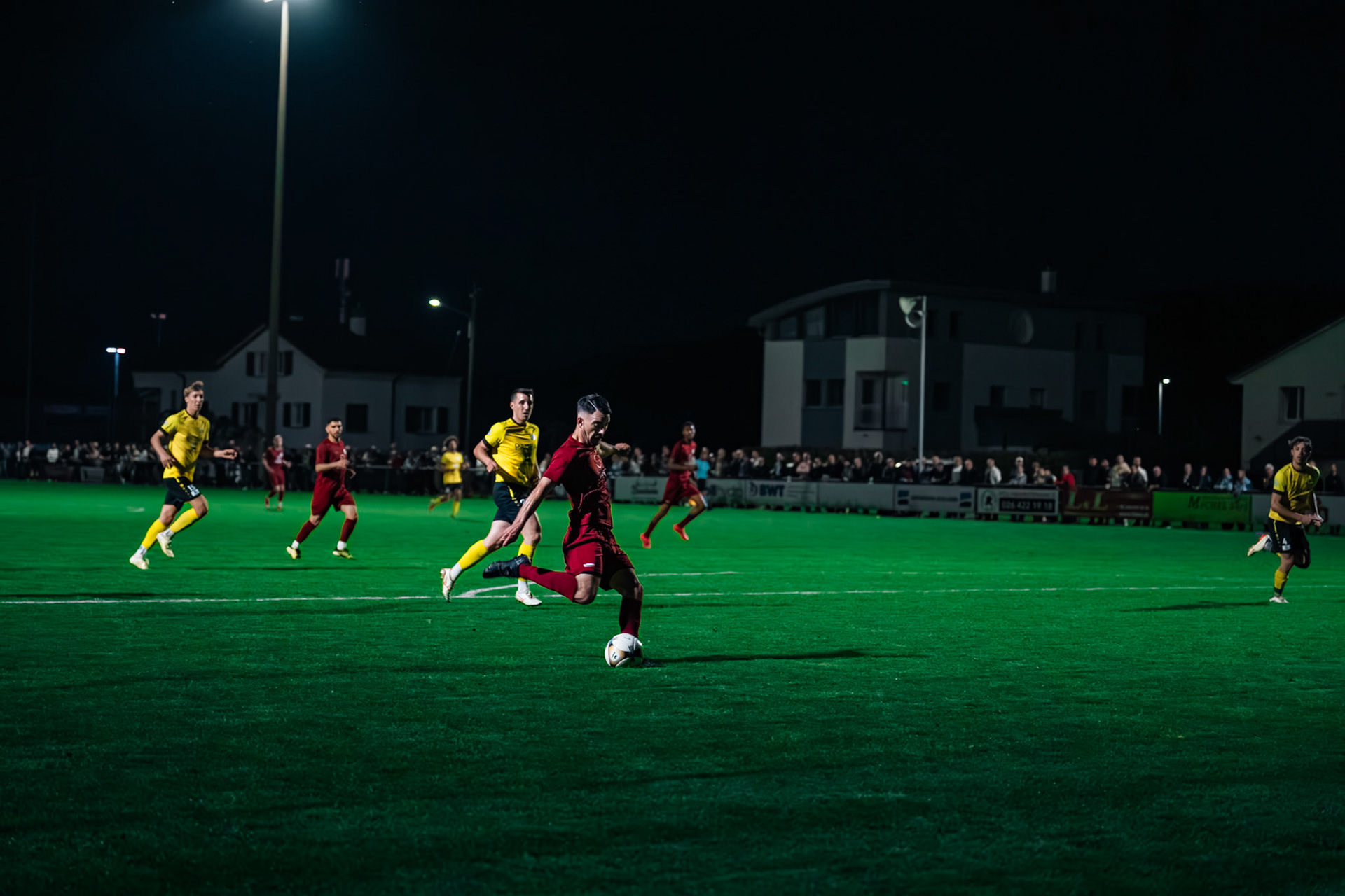 FC Domdidier et FC Cugy-Montet-Aumont-Murist I au Stade du Pâquier. (Christian António/LibsVisuals.com)