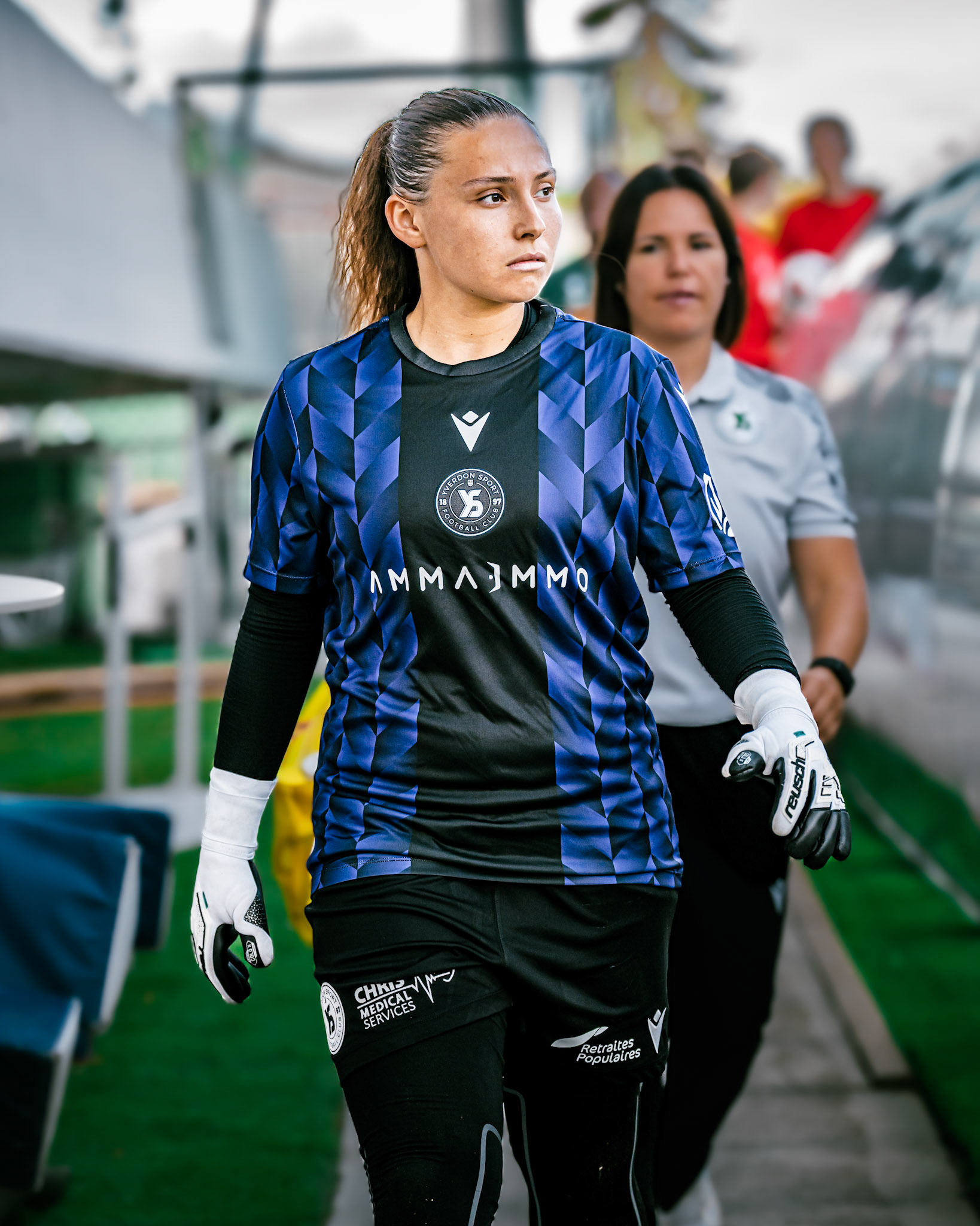 Match championnat LNB féminine opposant Yverdon Sport FC et FC Schlieren au Stade Municipal. (Christian António/LibsVisuals.com)