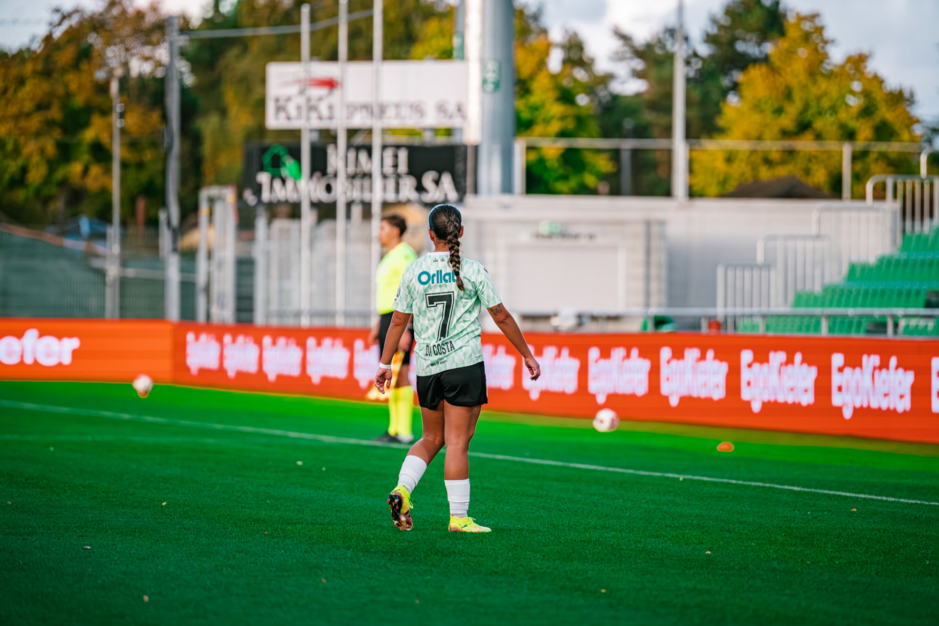 Match championnat LNB féminine opposant Yverdon Sport FC et FC Oerlikon/Polizei ZH 1 au Stade Municipal. (Christian António/LibsVisuals.com)