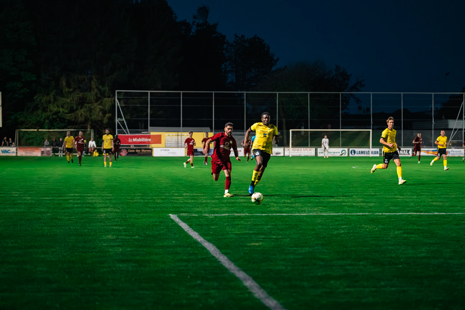 FC Domdidier et FC Cugy-Montet-Aumont-Murist I au Stade du Pâquier. (Christian António/LibsVisuals.com)