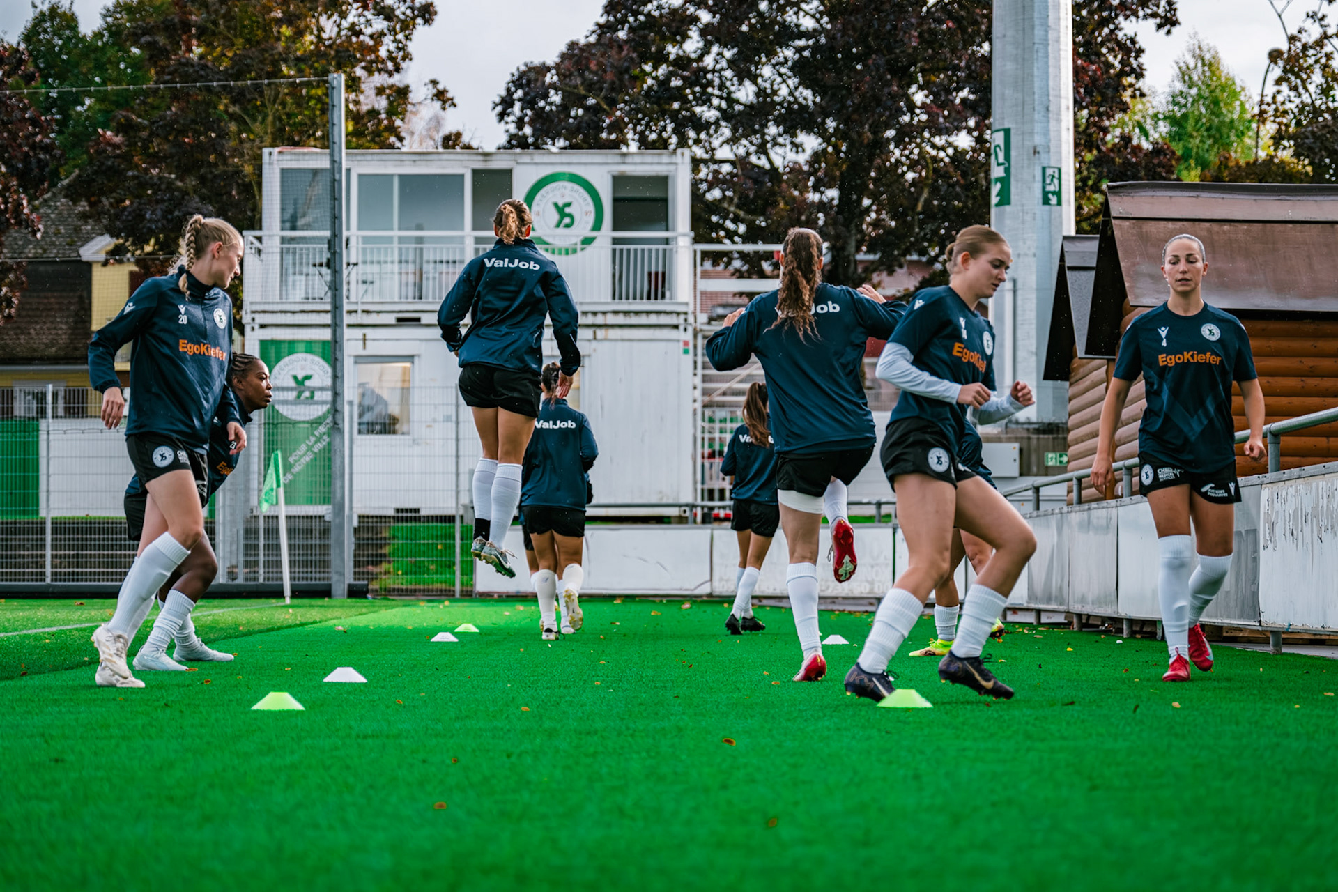 Match championnat LNB féminine opposant Yverdon Sport FC et FC Oerlikon/Polizei ZH 1 au Stade Municipal. (Christian António/LibsVisuals.com)