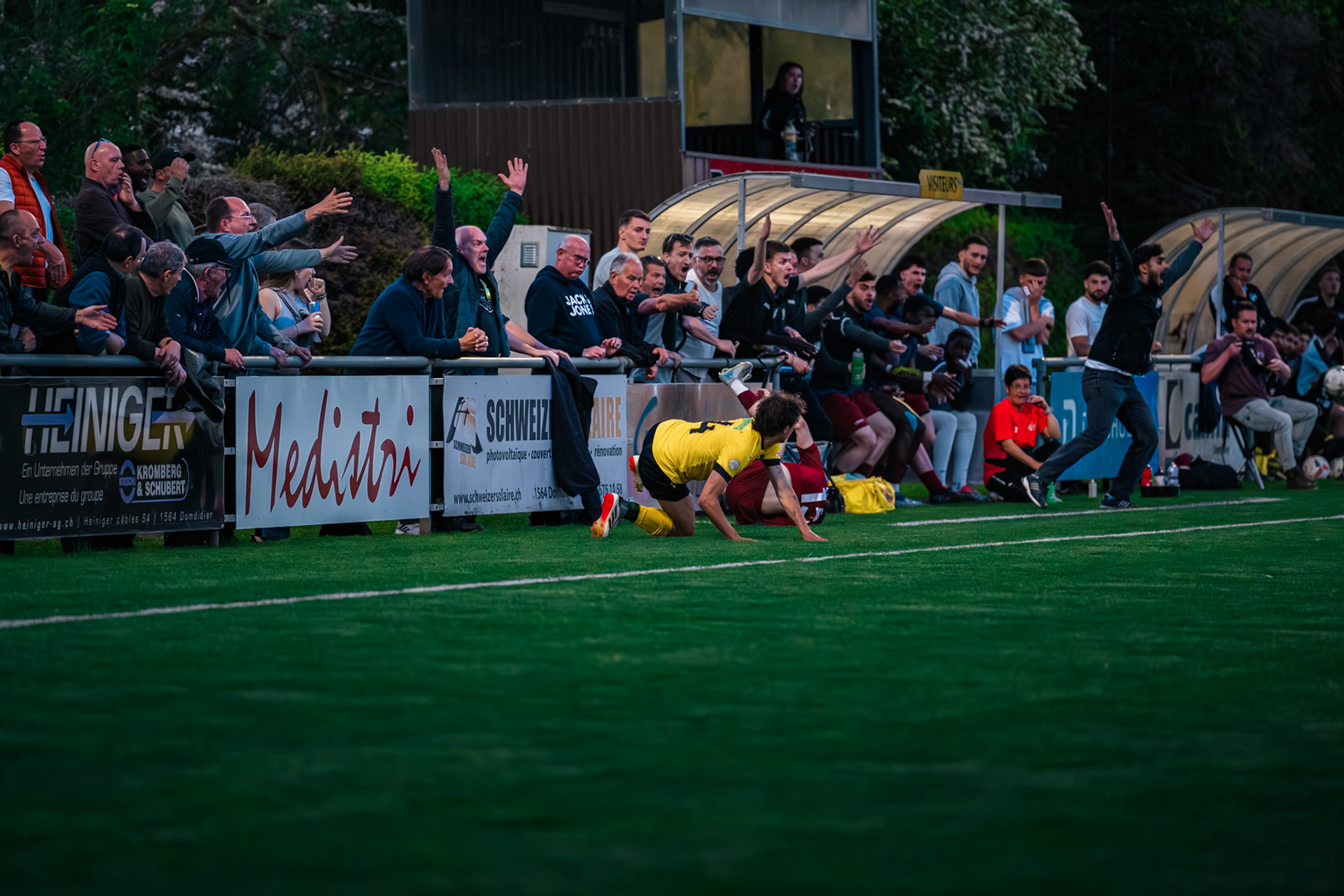 FC Domdidier et FC Cugy-Montet-Aumont-Murist I au Stade du Pâquier. (Christian António/LibsVisuals.com)