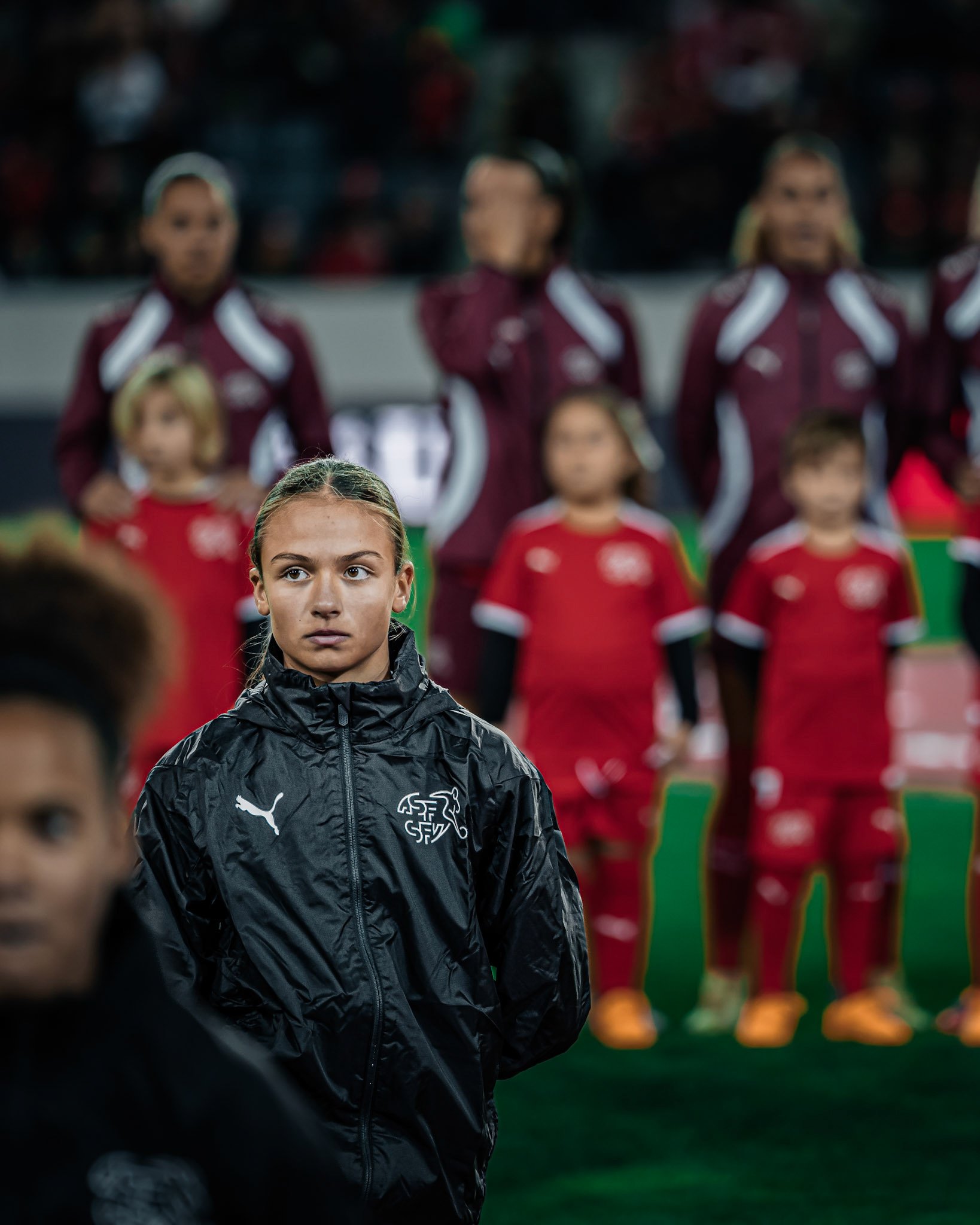 Match international opposant l’équipe nationale féminine de Suisse à l’équipe du Canada à la swissporarena, Luzern. (Christian António/LibsVisuals.com)