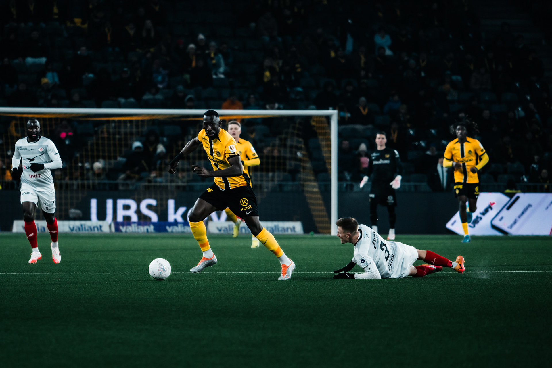 Silvere Ganvoula, Attaquant du BSC Young Boys lors du match entre BSC Young Boys et FC Winterthur au Stadion Wankdorf. (Christian António/LibsVisuals.com)