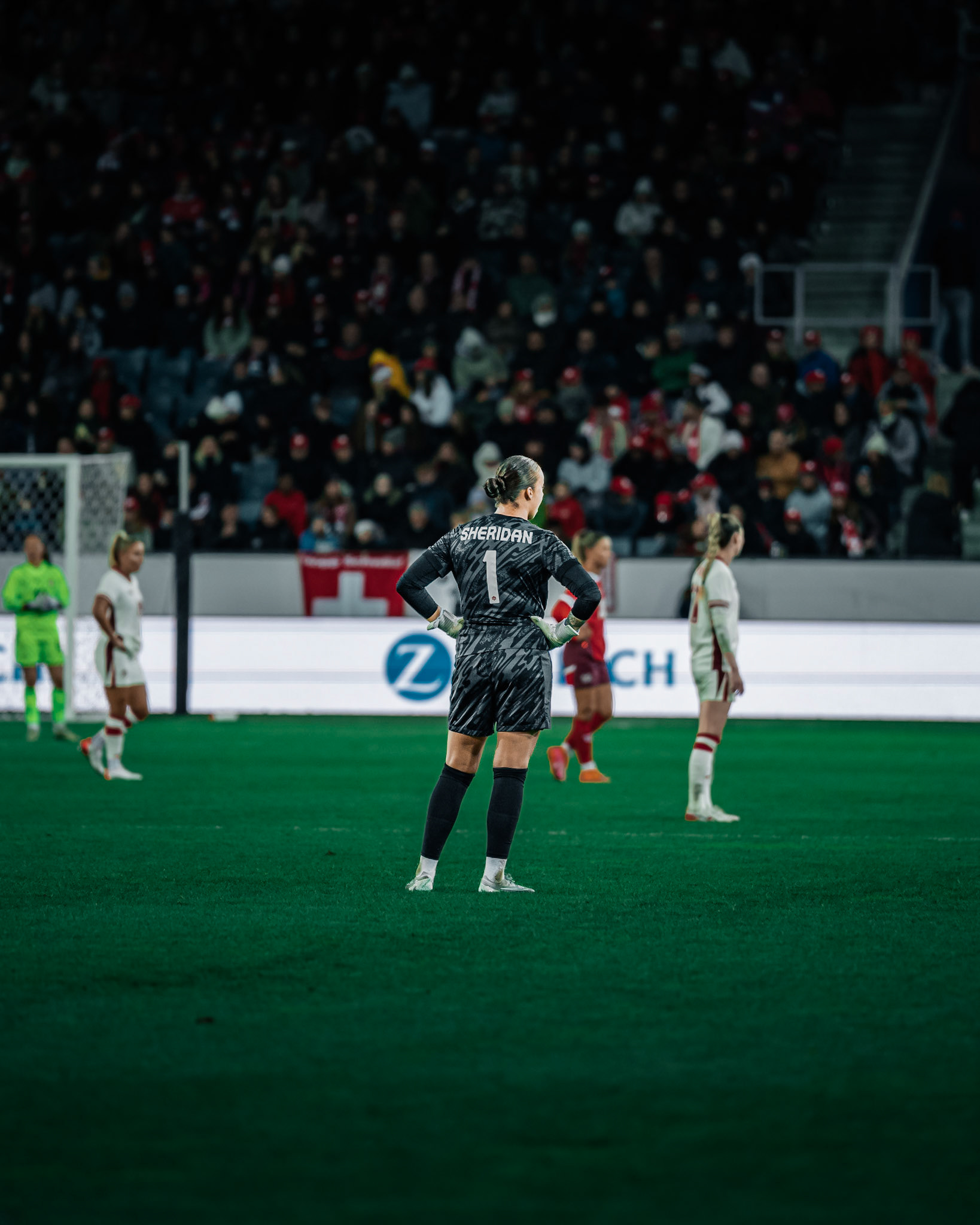 Match international opposant l’équipe nationale féminine de Suisse à l’équipe du Canada à la swissporarena, Luzern. (Christian António/LibsVisuals.com)