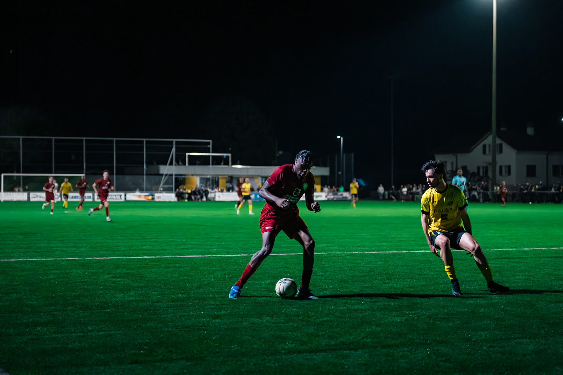 FC Domdidier et FC Cugy-Montet-Aumont-Murist I au Stade du Pâquier. (Christian António/LibsVisuals.com)