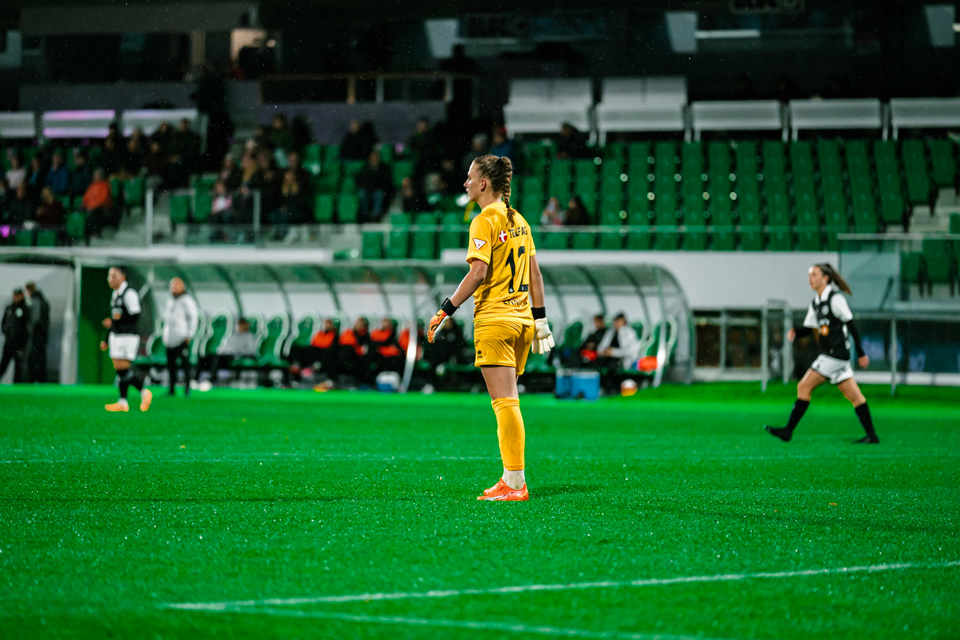 Match de championnat LNB féminine opposant Yverdon Sport FC et le FC Lugano au Stade Municipal, Yverdon-les-Bains. (Christian António / LibsVisuals.com)