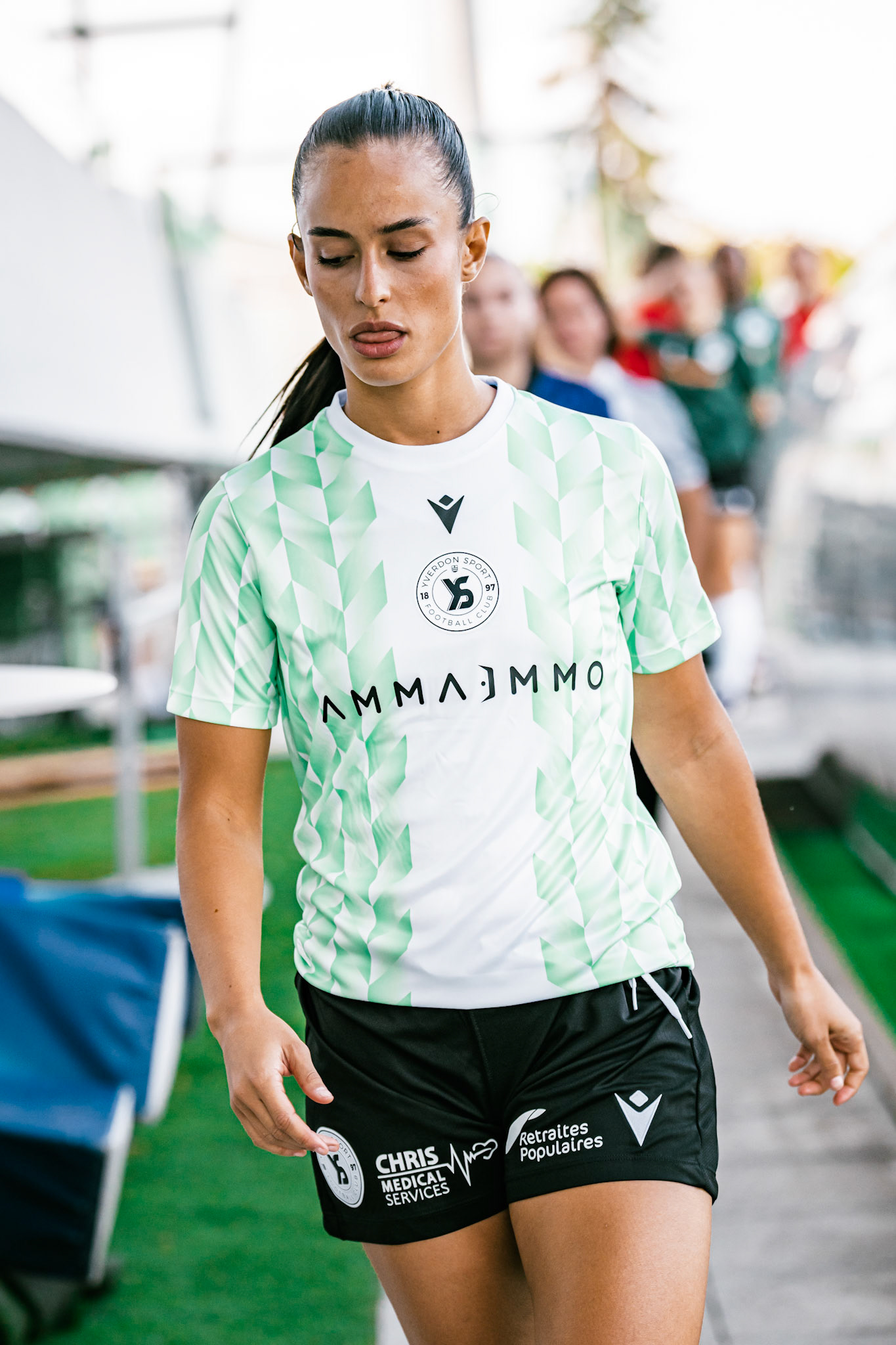 Match championnat LNB féminine opposant Yverdon Sport FC et FC Schlieren au Stade Municipal. (Christian António/LibsVisuals.com)
