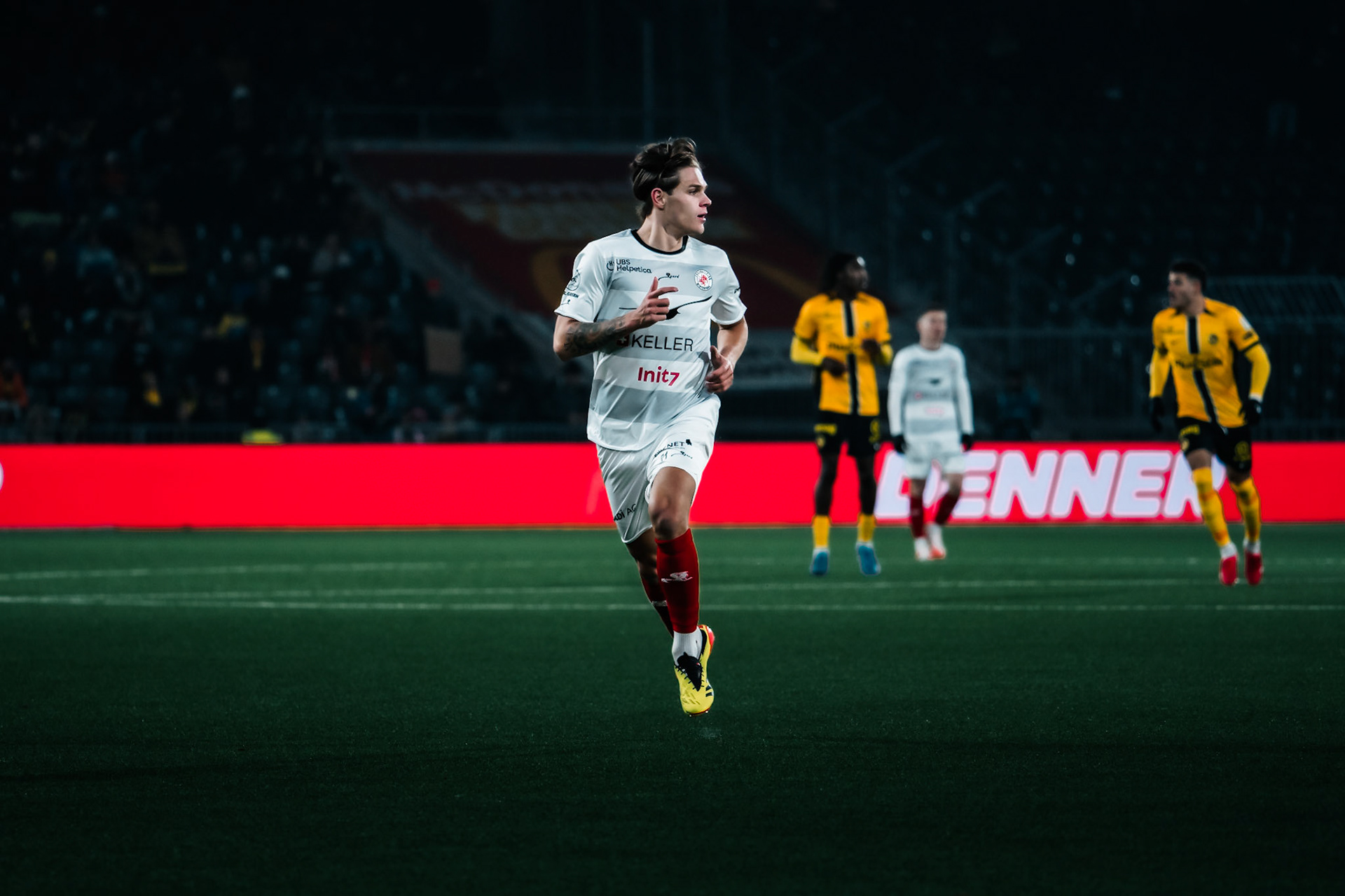 Loïc Lüthi, Défenseur du FC Winterthur lors du match entre BSC Young Boys et FC Winterthur au Stadion Wankdorf. (Christian António/LibsVisuals.com)