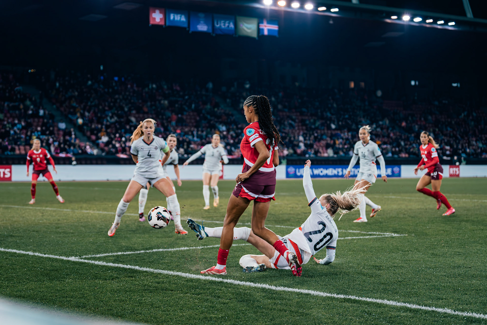 UEFA Women's Nations League Suisse - Islande au Stadion Letzigrund. (Christian António/LibsVisuals.com)