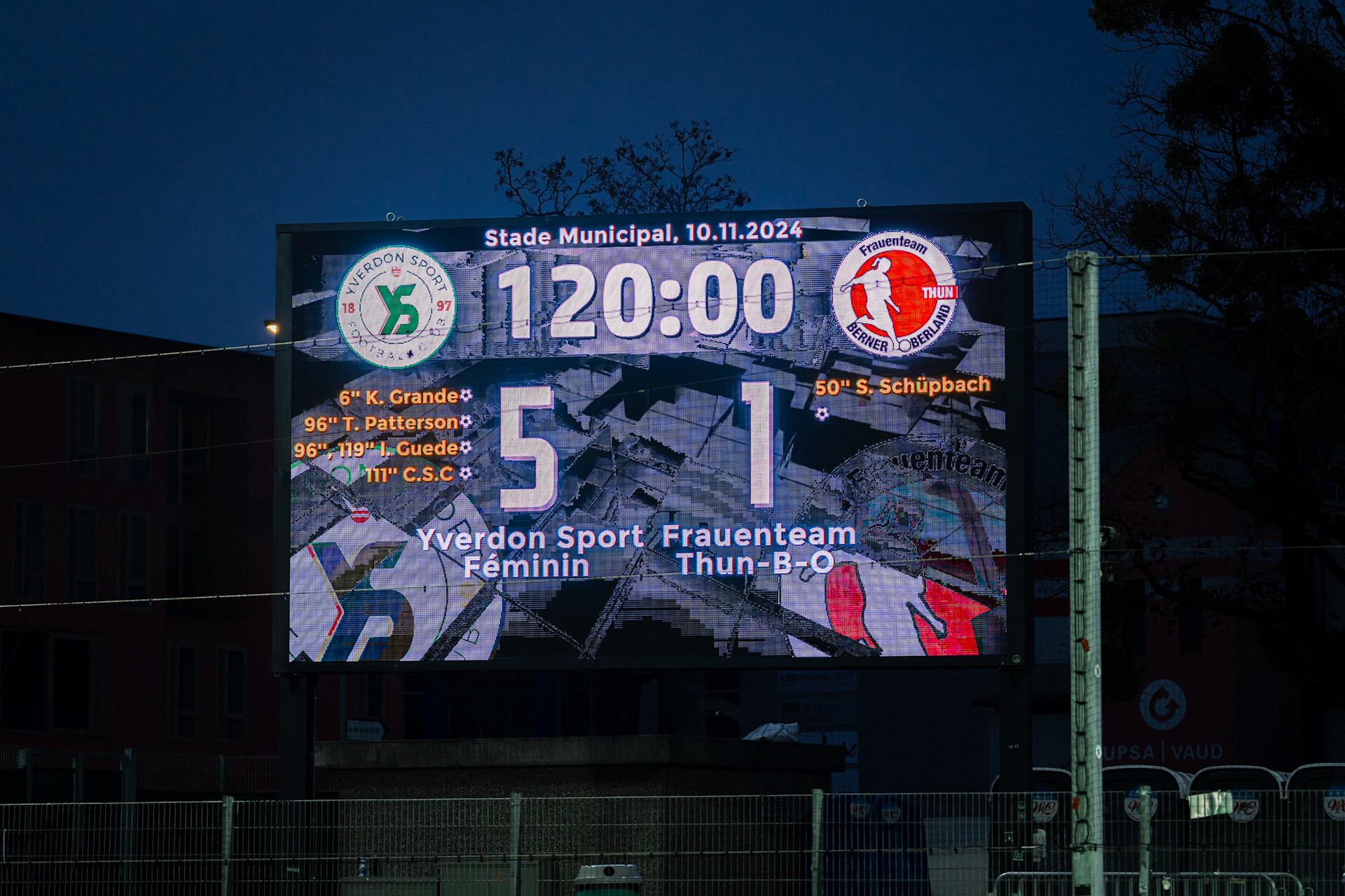 1/8 de finale - AXA coupe suisse Féminine Yverdon Sport FC - Frauenteam Thun Berner-Oberland