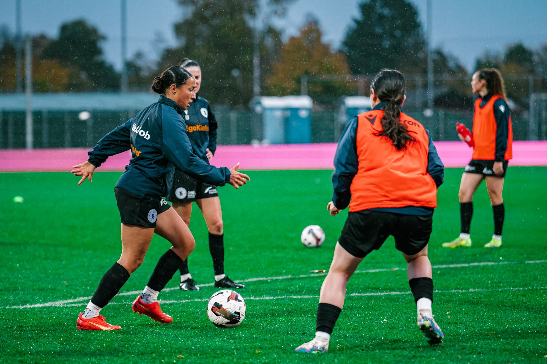 Match de championnat LNB féminine opposant Yverdon Sport FC et le FC Lugano au Stade Municipal, Yverdon-les-Bains. (Christian António / LibsVisuals.com)