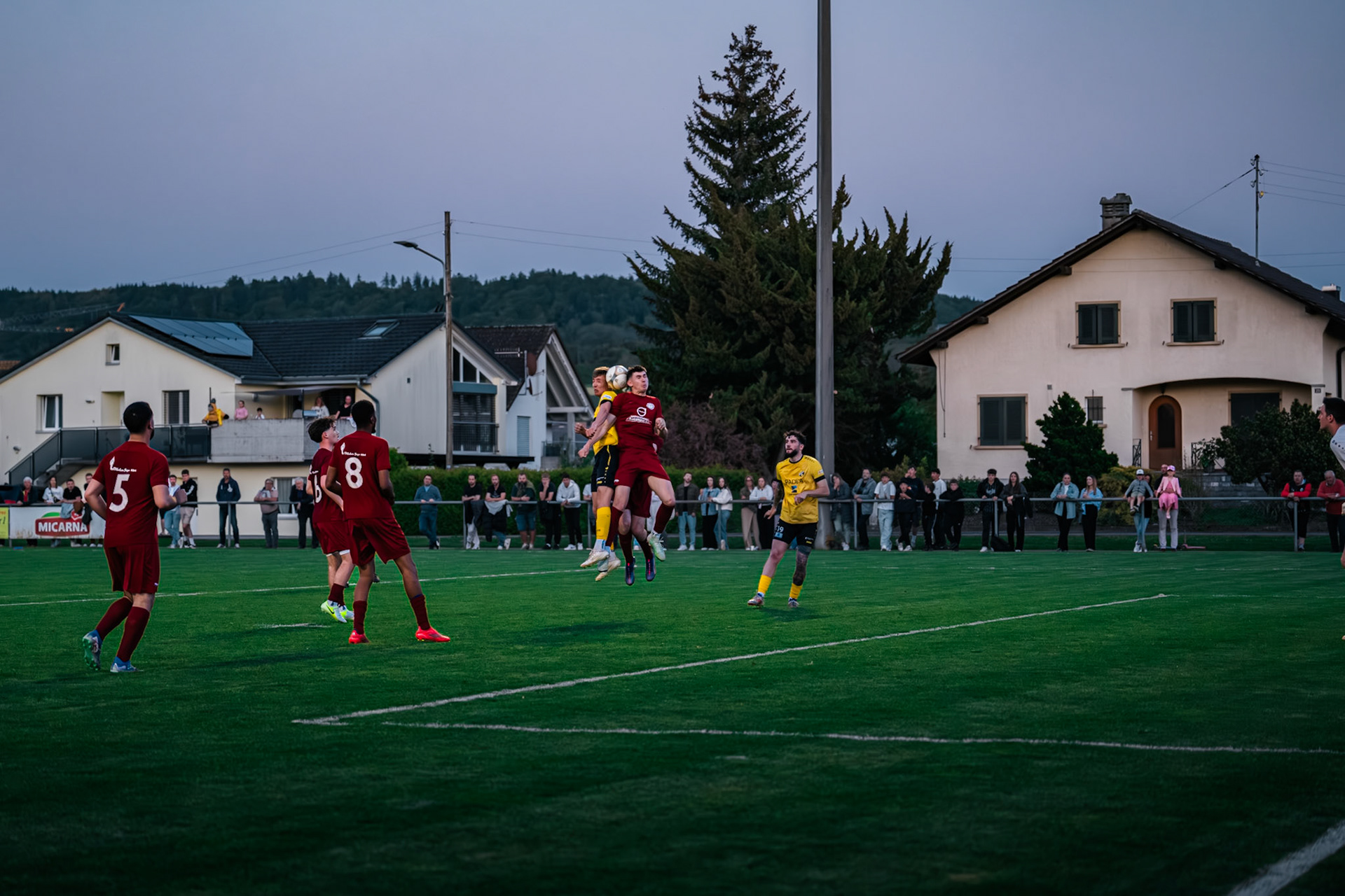 FC Domdidier et FC Cugy-Montet-Aumont-Murist I au Stade du Pâquier. (Christian António/LibsVisuals.com)