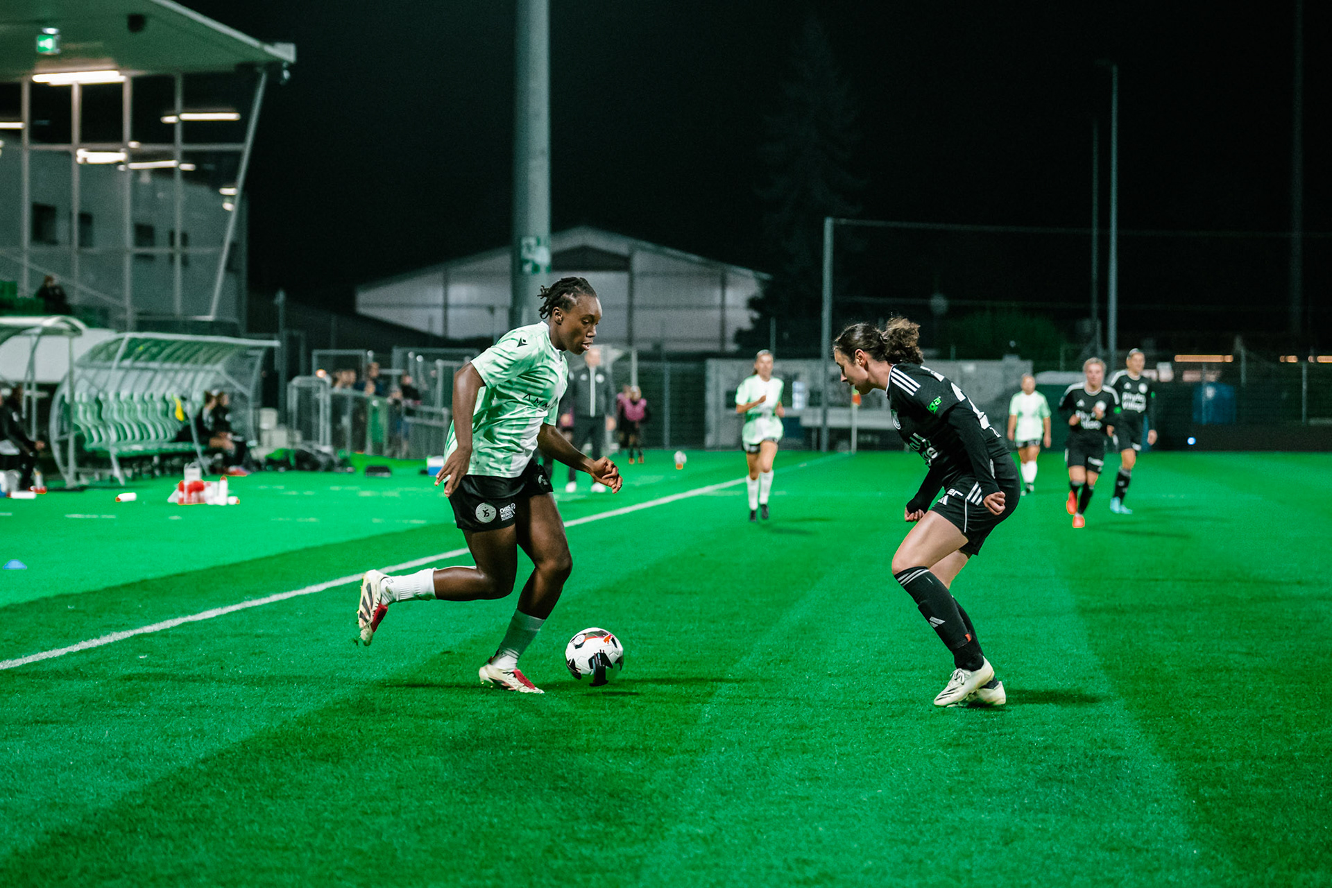 Match de championnat LNB (féminine) opposant Yverdon Sport FC et FC Wil 1900 au Stade Municipal, Yverdon. (Christian António/LibsVisuals.com)