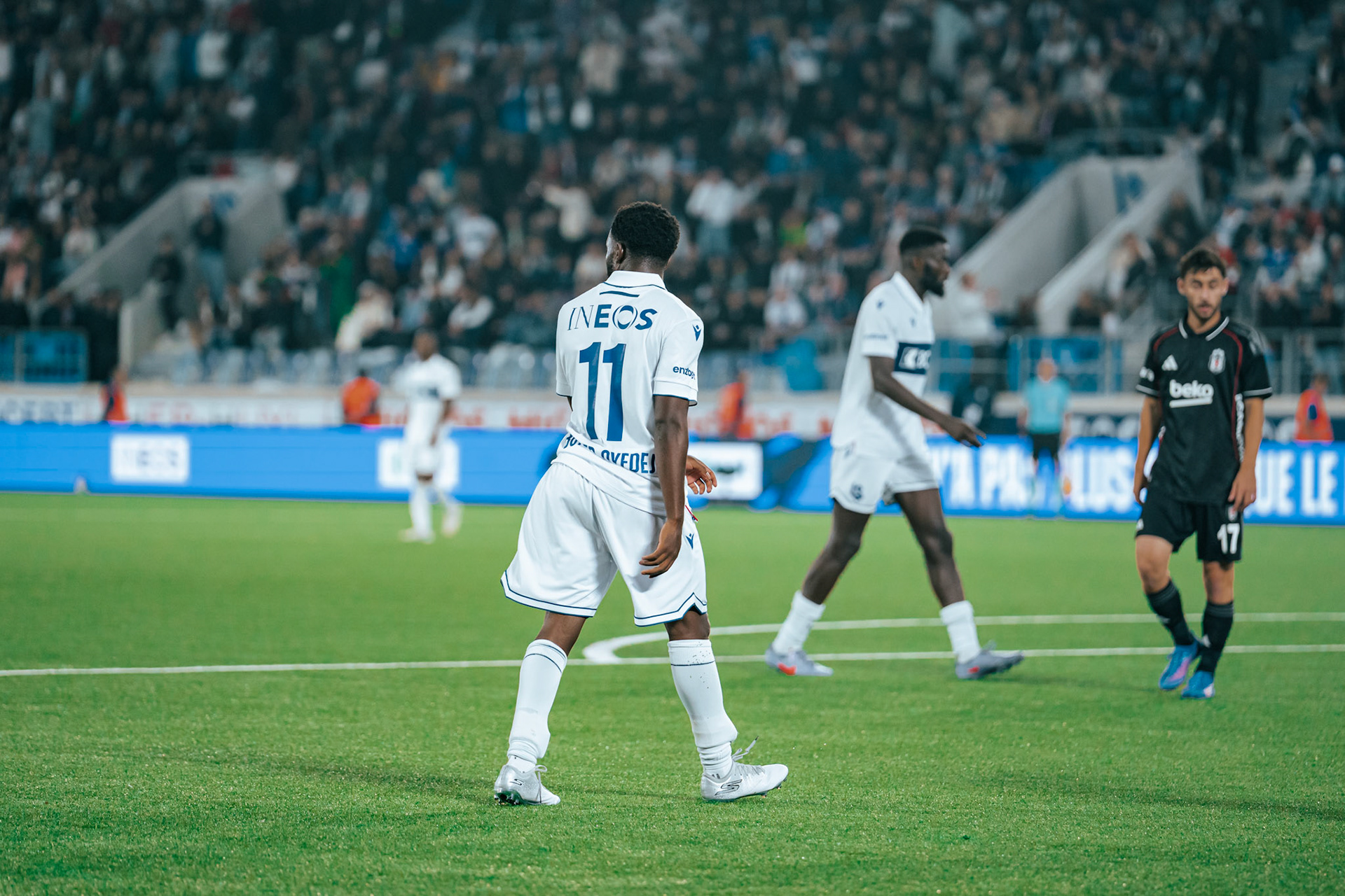 Match aller du tour de barrage de l’UEFA Europa Conference League 2025/26 opposant Lausanne-Sport et le Beşiktaş JK au Stade de la Tuilière. (Christian António/LibsVisuals.com)
