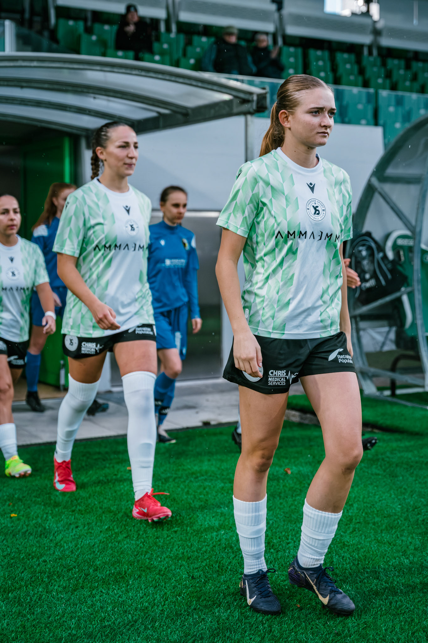 Match championnat LNB féminine opposant Yverdon Sport FC et FC Oerlikon/Polizei ZH 1 au Stade Municipal. (Christian António/LibsVisuals.com)