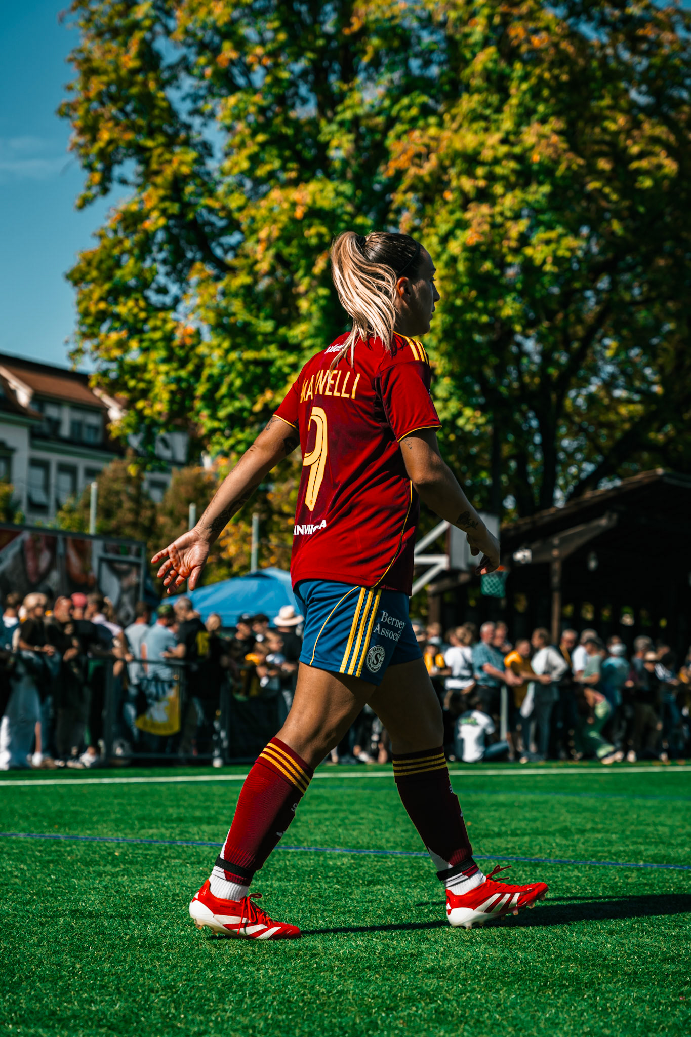 Match de l’AXA Women’s Super League opposant BSC YB Frauen et Servette FC Chênois Féminin au Spitalacker (Kunstrasenfeld), Bern. (Christian António/LibsVisuals.com)