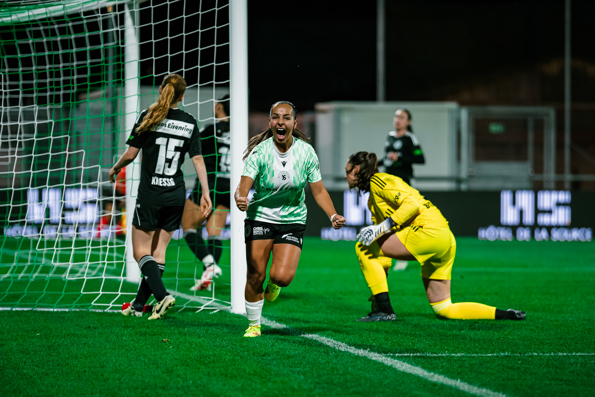 Match de championnat LNB (féminine) opposant Yverdon Sport FC et FC Wil 1900 au Stade Municipal, Yverdon. (Christian António/LibsVisuals.com)