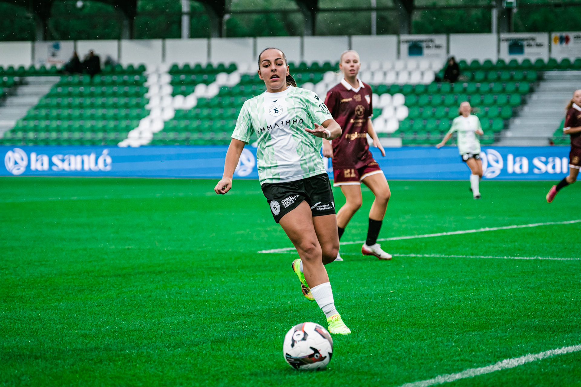 Match championnat LNB féminine opposant Yverdon Sport FC et FC Solothurn Frauen au Stade Municipal. (Christian António/LibsVisuals.com)