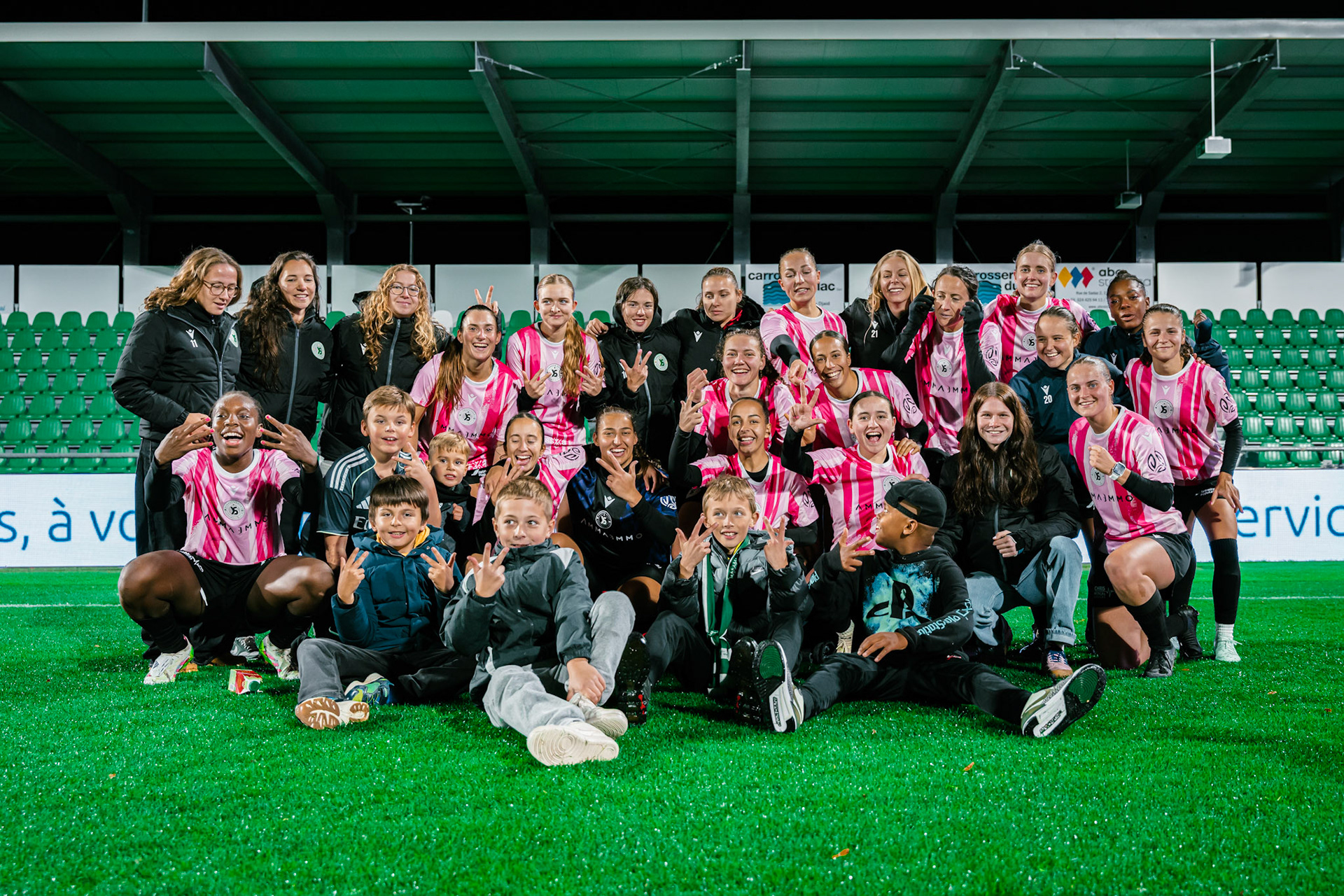 Match de championnat LNB féminine opposant Yverdon Sport FC et le FC Lugano au Stade Municipal, Yverdon-les-Bains. (Christian António / LibsVisuals.com)