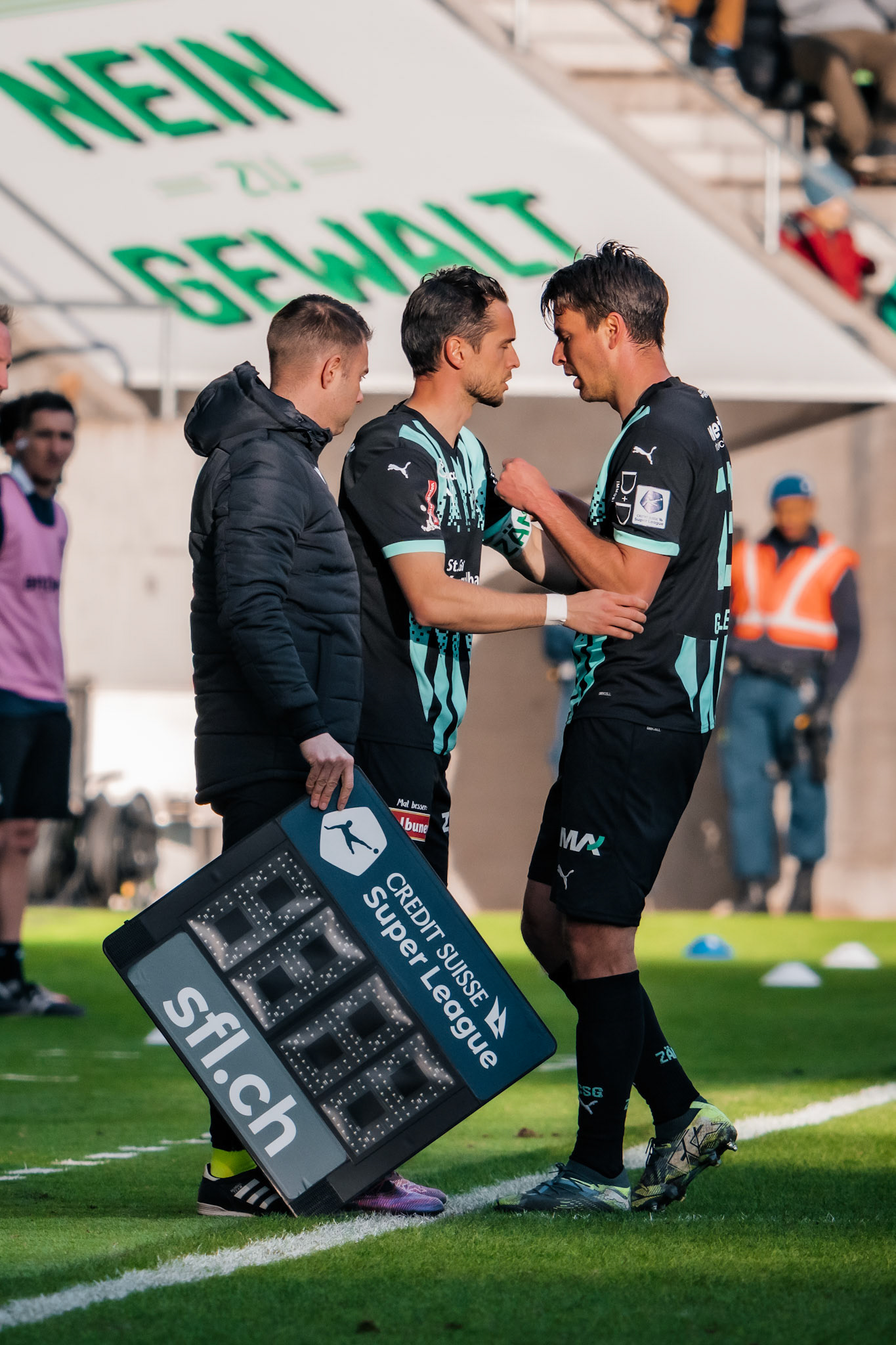 FC Saint-Gall 1879 et Lausanne-Sport FC au Kybunpark. (Christian António/LibsVisuals.com)