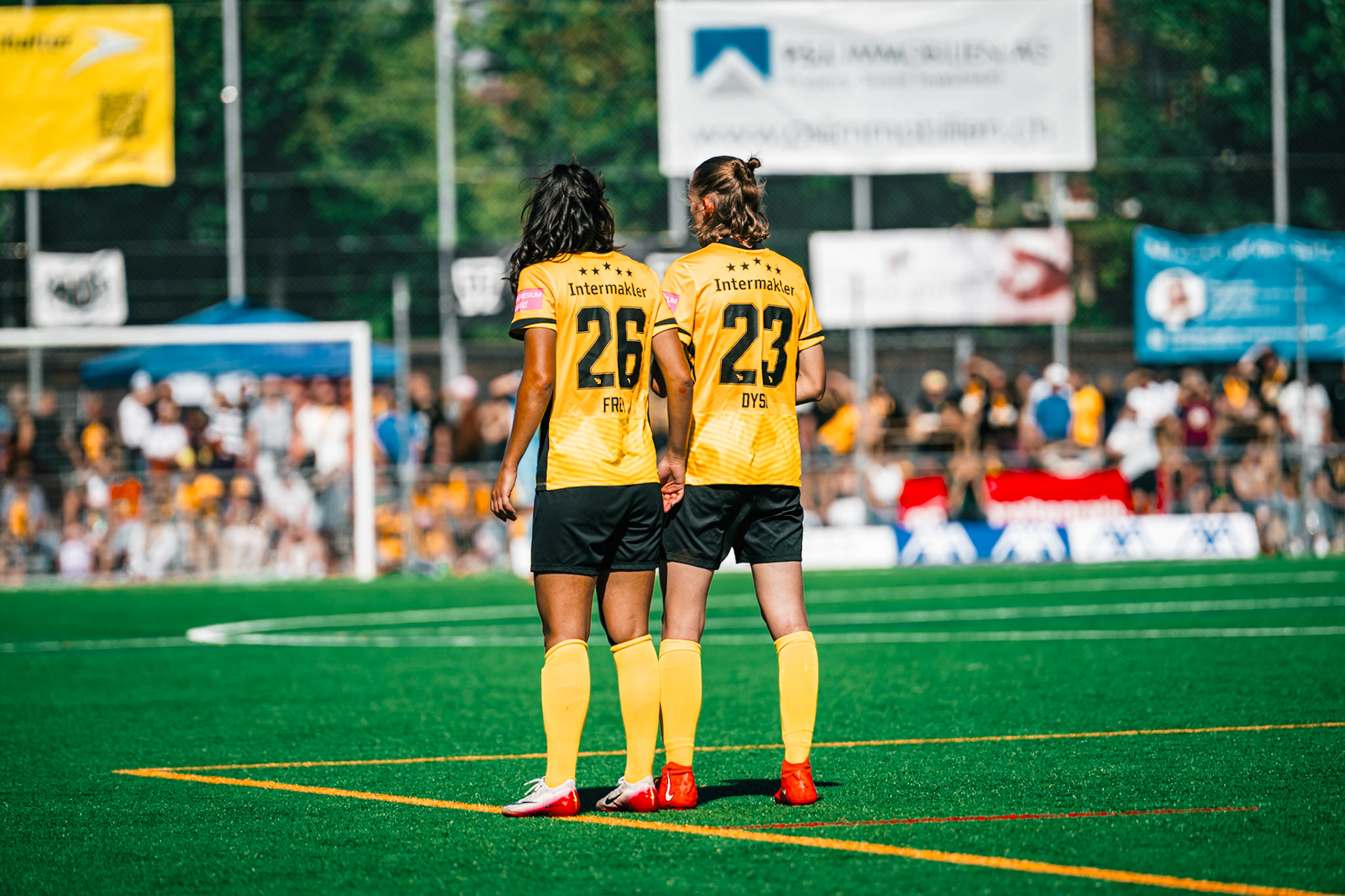 Match de l’AXA Women’s Super League opposant BSC YB Frauen et Servette FC Chênois Féminin au Spitalacker (Kunstrasenfeld), Bern. (Christian António/LibsVisuals.com)