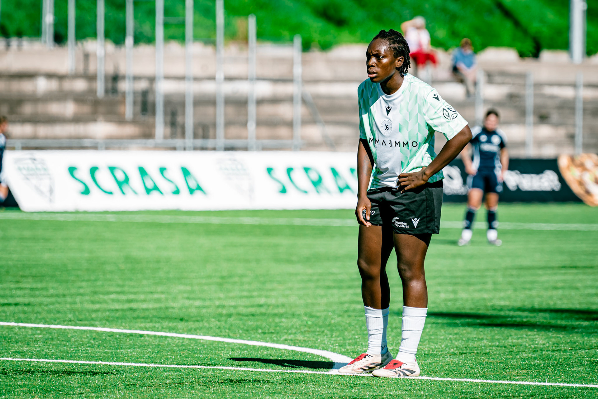 Match de championnat LNB (féminine) opposant l’Etoile Carouge FC à Yverdon Sport FC au Stade de la Fontenette à Carouge. (Christian António/LibsVisuals.com)