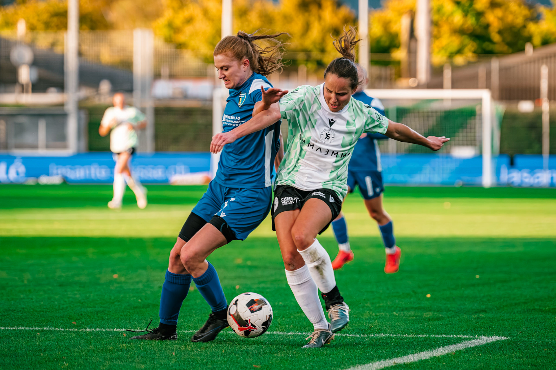 Match championnat LNB féminine opposant Yverdon Sport FC et FC Oerlikon/Polizei ZH 1 au Stade Municipal. (Christian António/LibsVisuals.com)