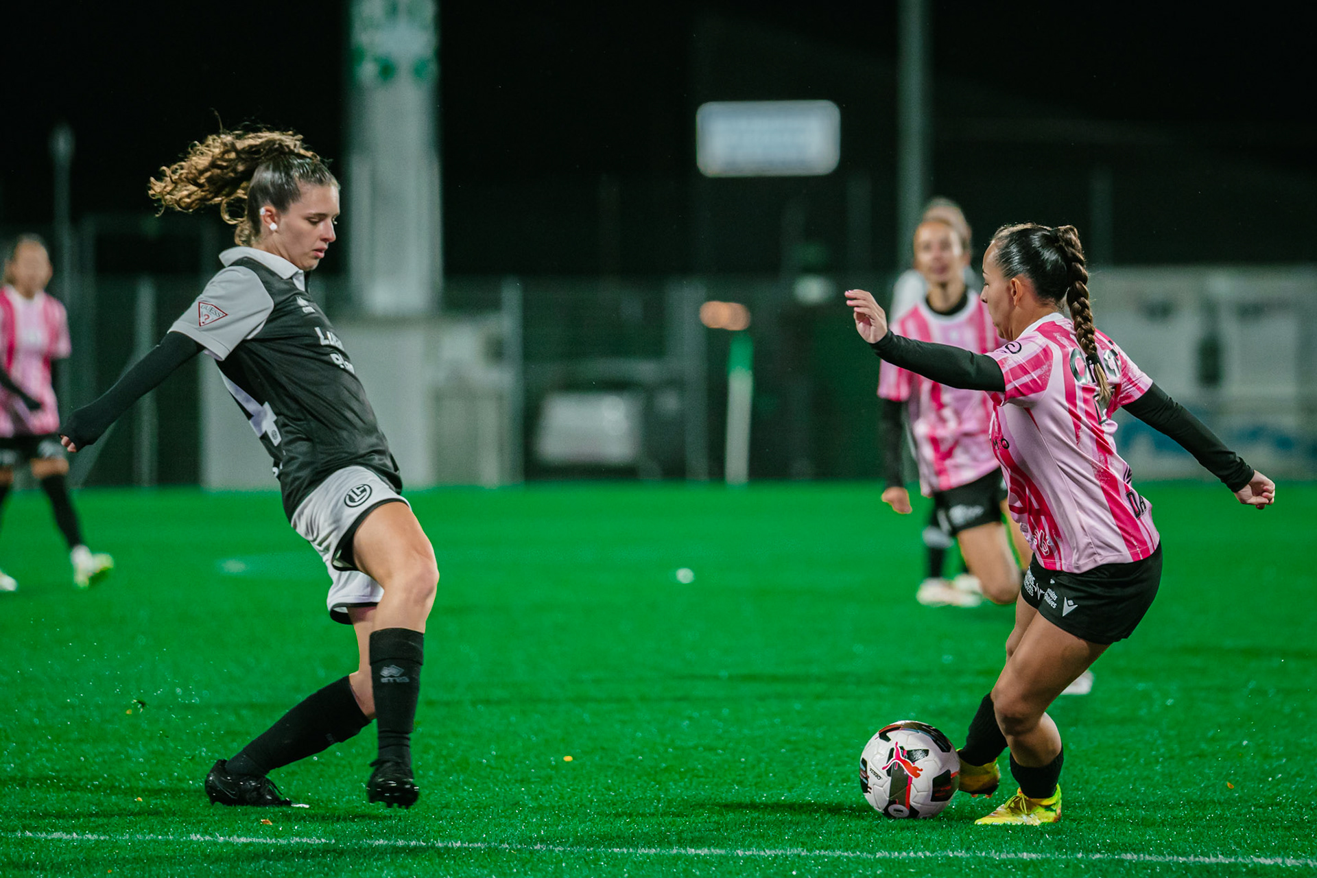 Match de championnat LNB féminine opposant Yverdon Sport FC et le FC Lugano au Stade Municipal, Yverdon-les-Bains. (Christian António / LibsVisuals.com)