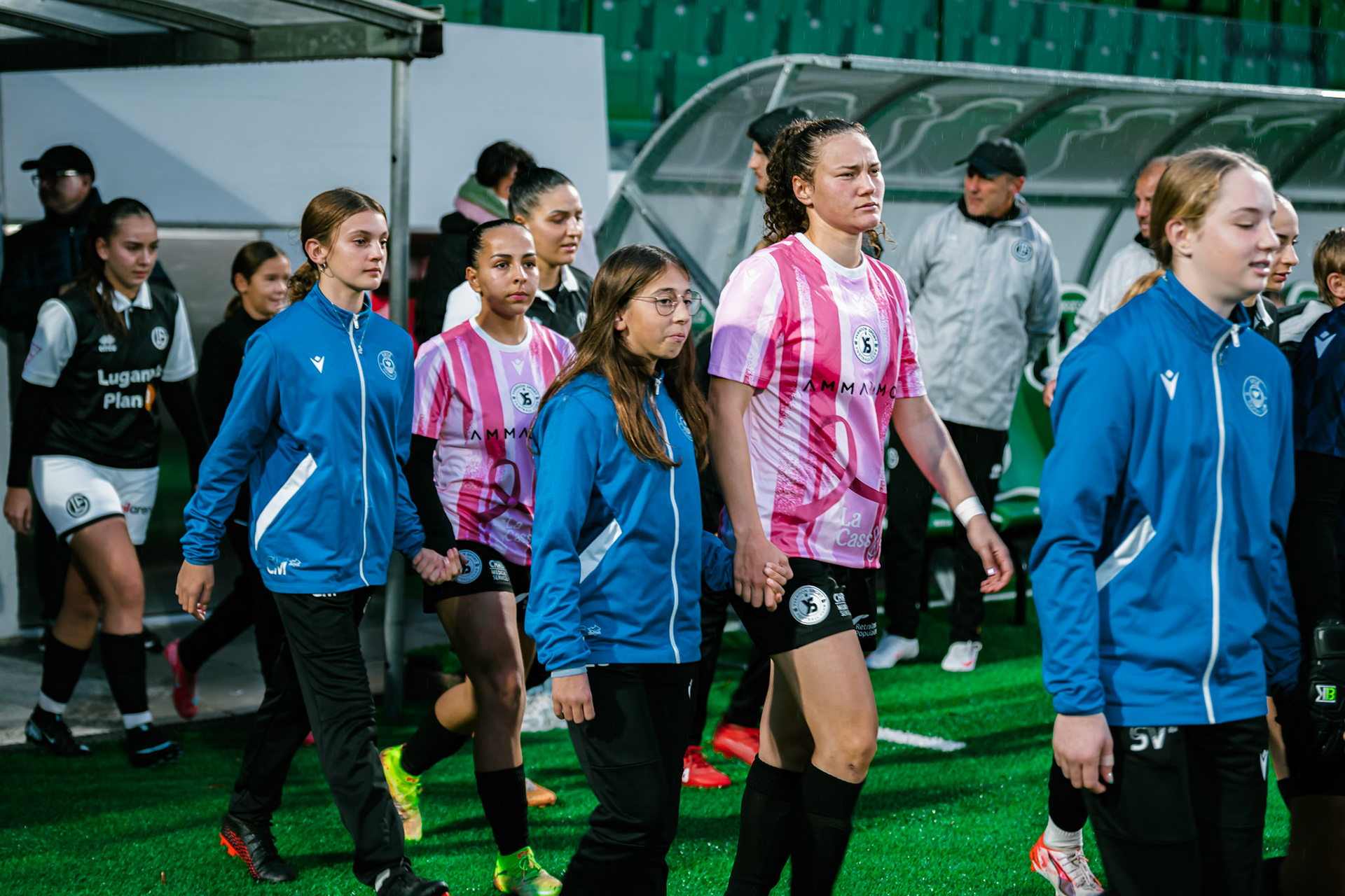 Match de championnat LNB féminine opposant Yverdon Sport FC et le FC Lugano au Stade Municipal, Yverdon-les-Bains. (Christian António / LibsVisuals.com)