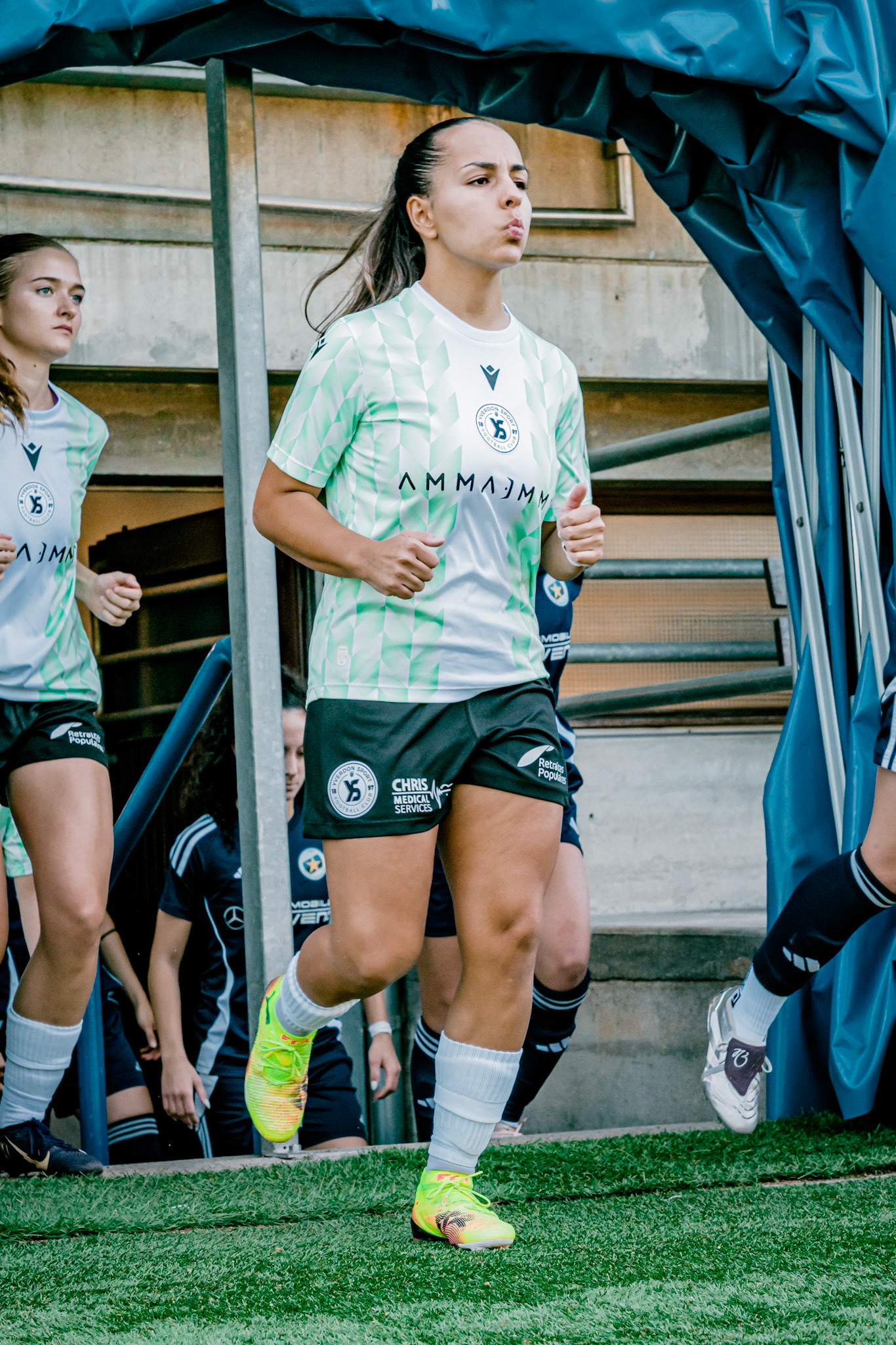 Match de championnat LNB (féminine) opposant l’Etoile Carouge FC à Yverdon Sport FC au Stade de la Fontenette à Carouge. (Christian António/LibsVisuals.com)