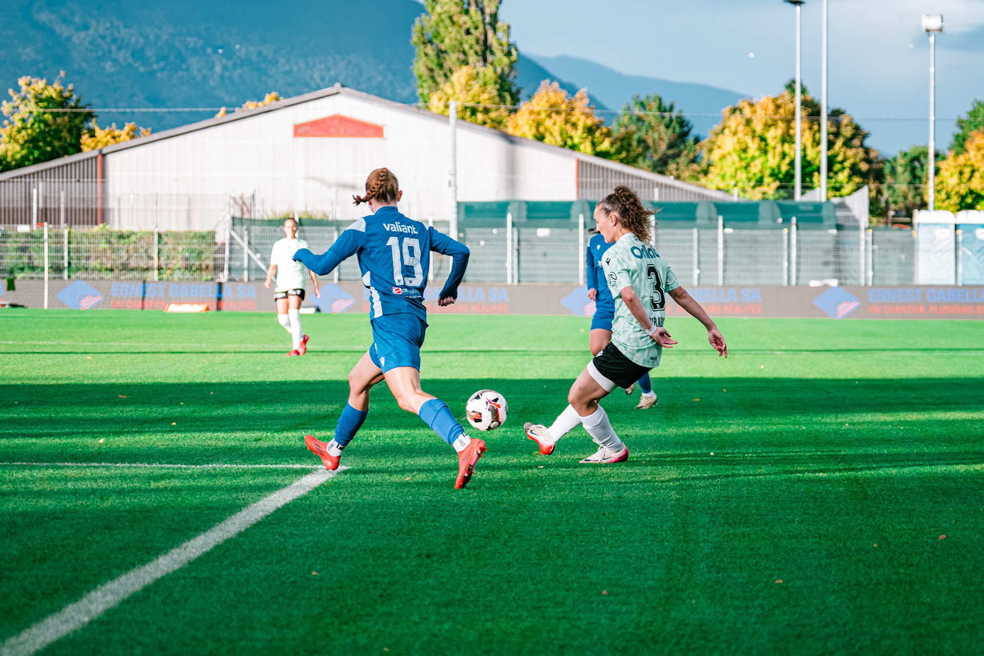 Match championnat LNB féminine opposant Yverdon Sport FC et FC Oerlikon/Polizei ZH 1 au Stade Municipal. (Christian António/LibsVisuals.com)