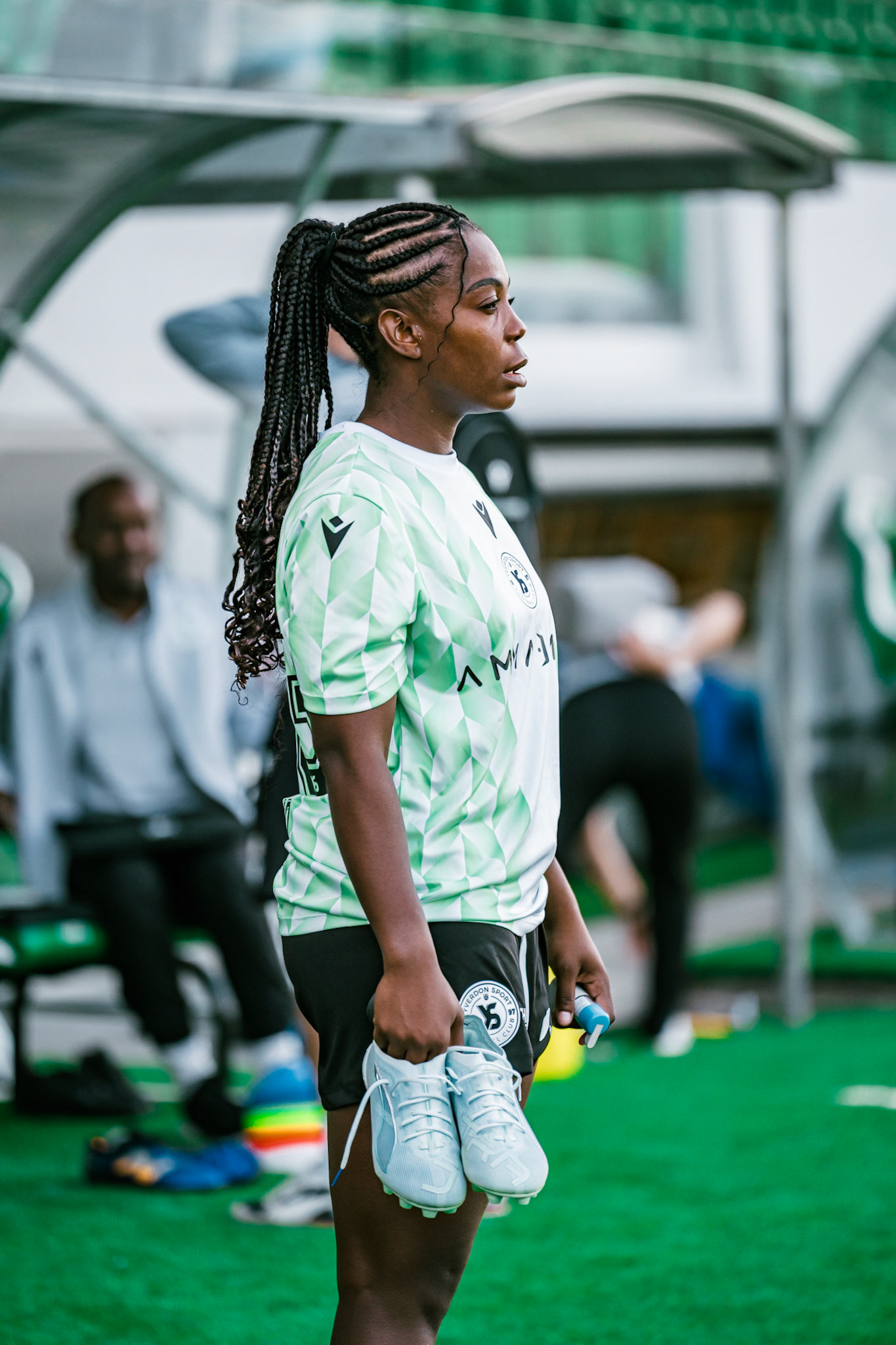 Match championnat LNB féminine opposant Yverdon Sport FC et FC Schlieren au Stade Municipal. (Christian António/LibsVisuals.com)