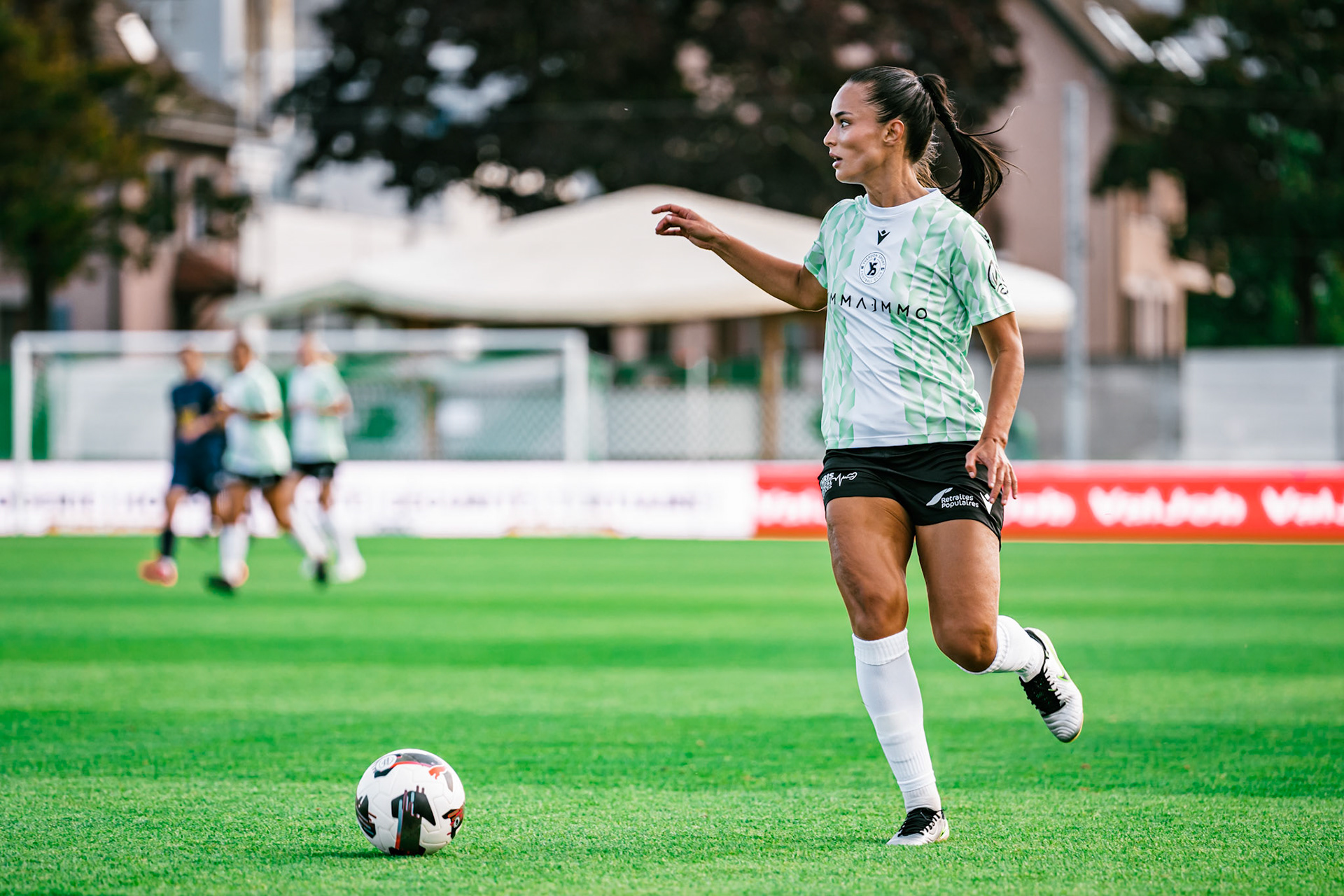 Match championnat LNB féminine opposant Yverdon Sport FC et FC Schlieren au Stade Municipal. (Christian António/LibsVisuals.com)