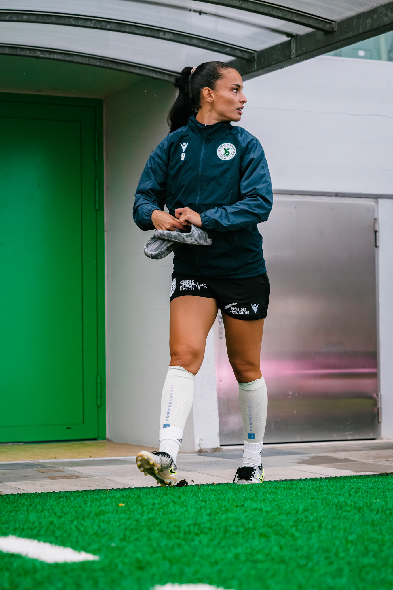 Match championnat LNB féminine opposant Yverdon Sport FC et FC Oerlikon/Polizei ZH 1 au Stade Municipal. (Christian António/LibsVisuals.com)