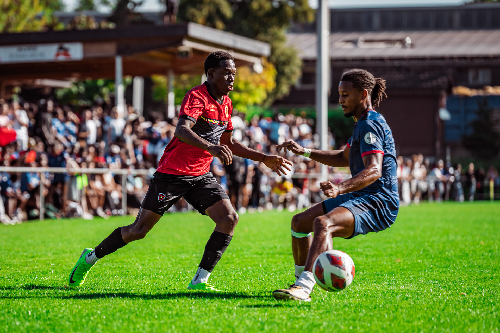 Match amical opposant l’Angola et le Cap-Vert (CanFribourg) au Terrain Communal de Corminboeuf. (Christian António/LibsVisuals.com)
