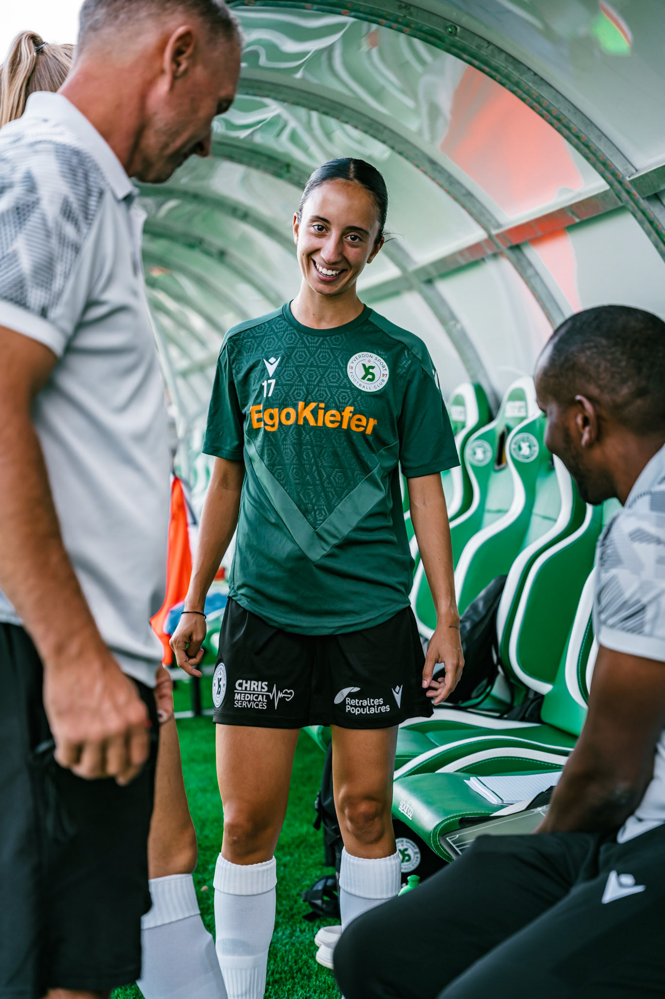 Match championnat LNB féminine opposant Yverdon Sport FC et FC Schlieren au Stade Municipal. (Christian António/LibsVisuals.com)