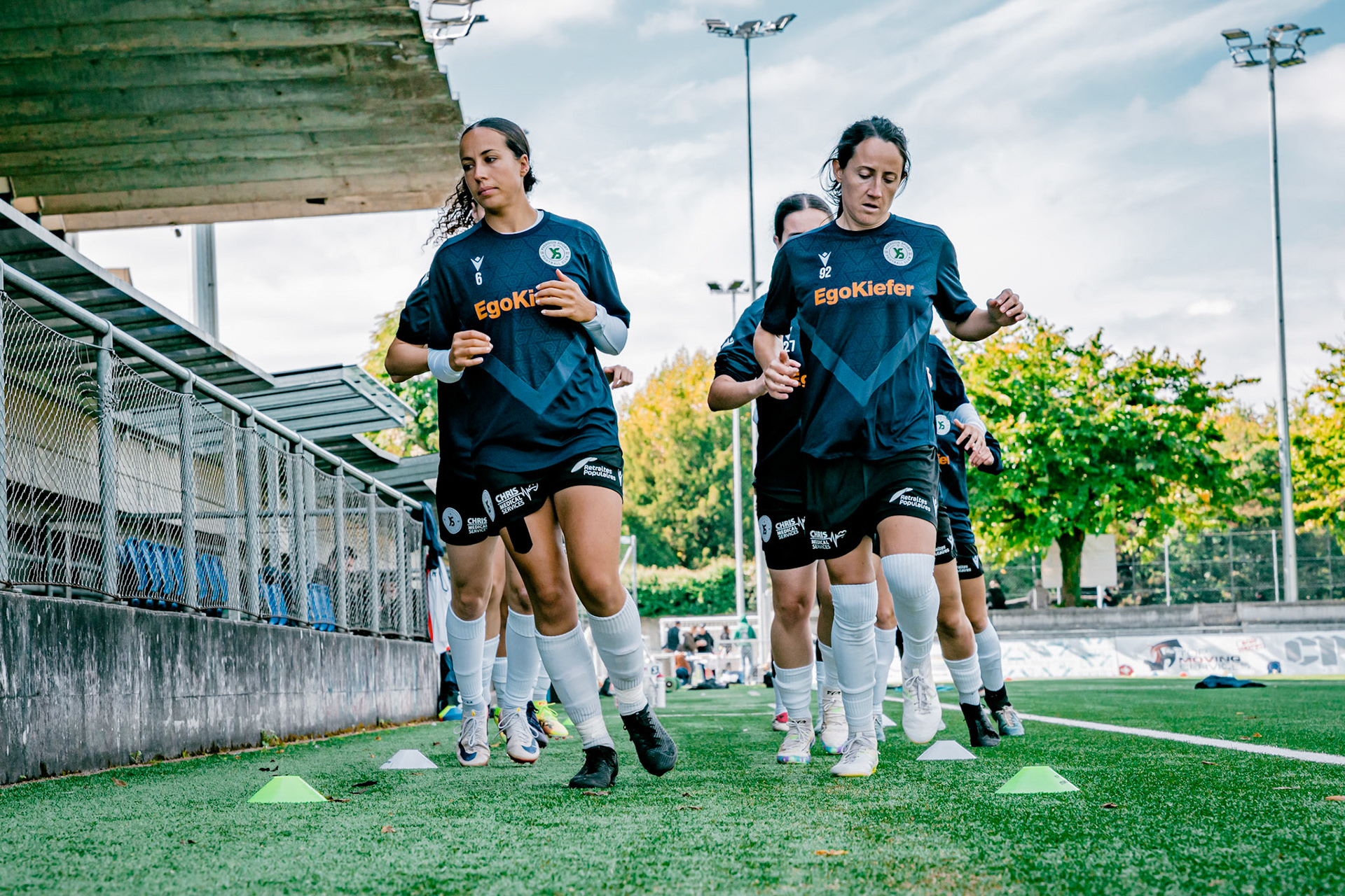 Match de championnat LNB (féminine) opposant l’Etoile Carouge FC à Yverdon Sport FC au Stade de la Fontenette à Carouge. (Christian António/LibsVisuals.com)