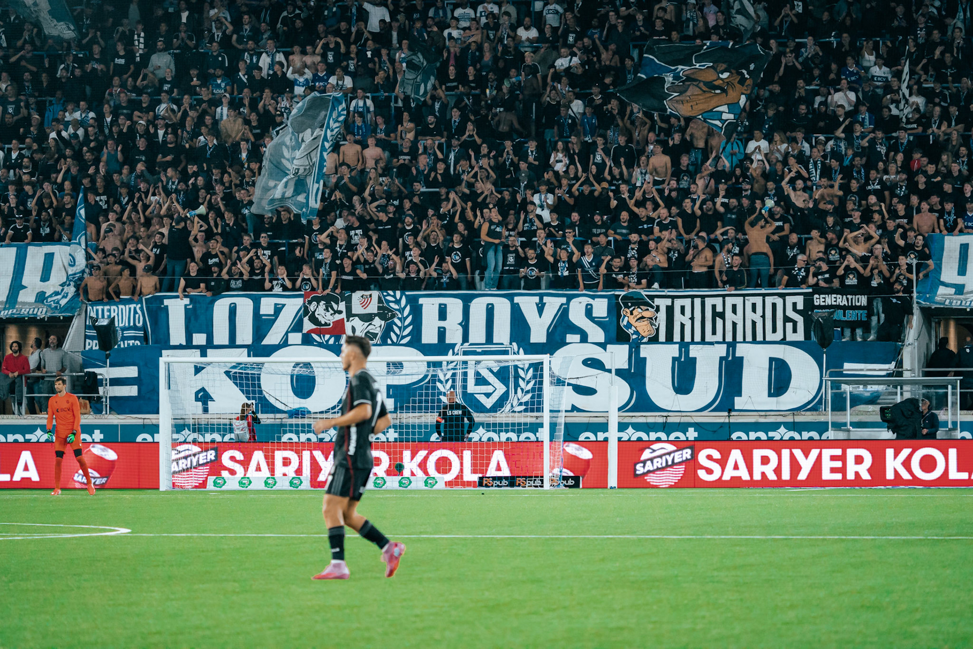 Match aller du tour de barrage de l’UEFA Europa Conference League 2025/26 opposant Lausanne-Sport et le Beşiktaş JK au Stade de la Tuilière. (Christian António/LibsVisuals.com)