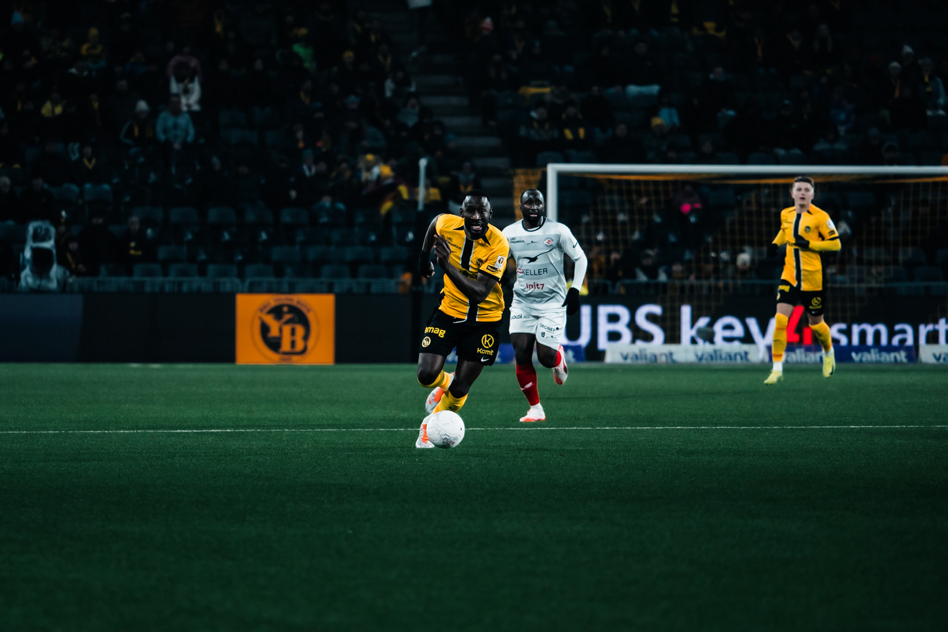 Silvere Ganvoula, Attaquant du BSC Young Boys lors du match entre BSC Young Boys et FC Winterthur au Stadion Wankdorf. (Christian António/LibsVisuals.com)