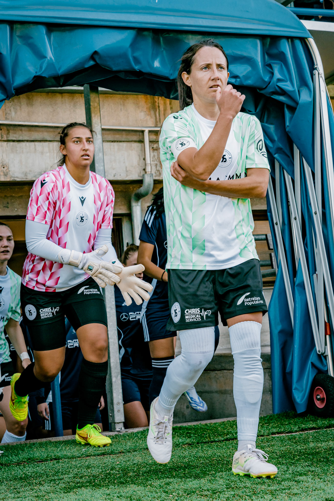 Match de championnat LNB (féminine) opposant l’Etoile Carouge FC à Yverdon Sport FC au Stade de la Fontenette à Carouge. (Christian António/LibsVisuals.com)