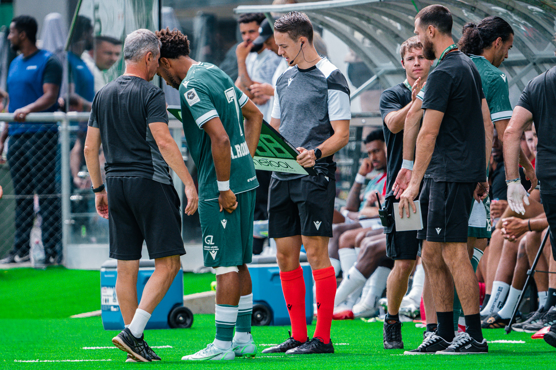 Match opposant Yverdon Sport FC face au Stade Lausanne Ouchy au Stade Municipal. (Christian António/LibsVisuals.com)